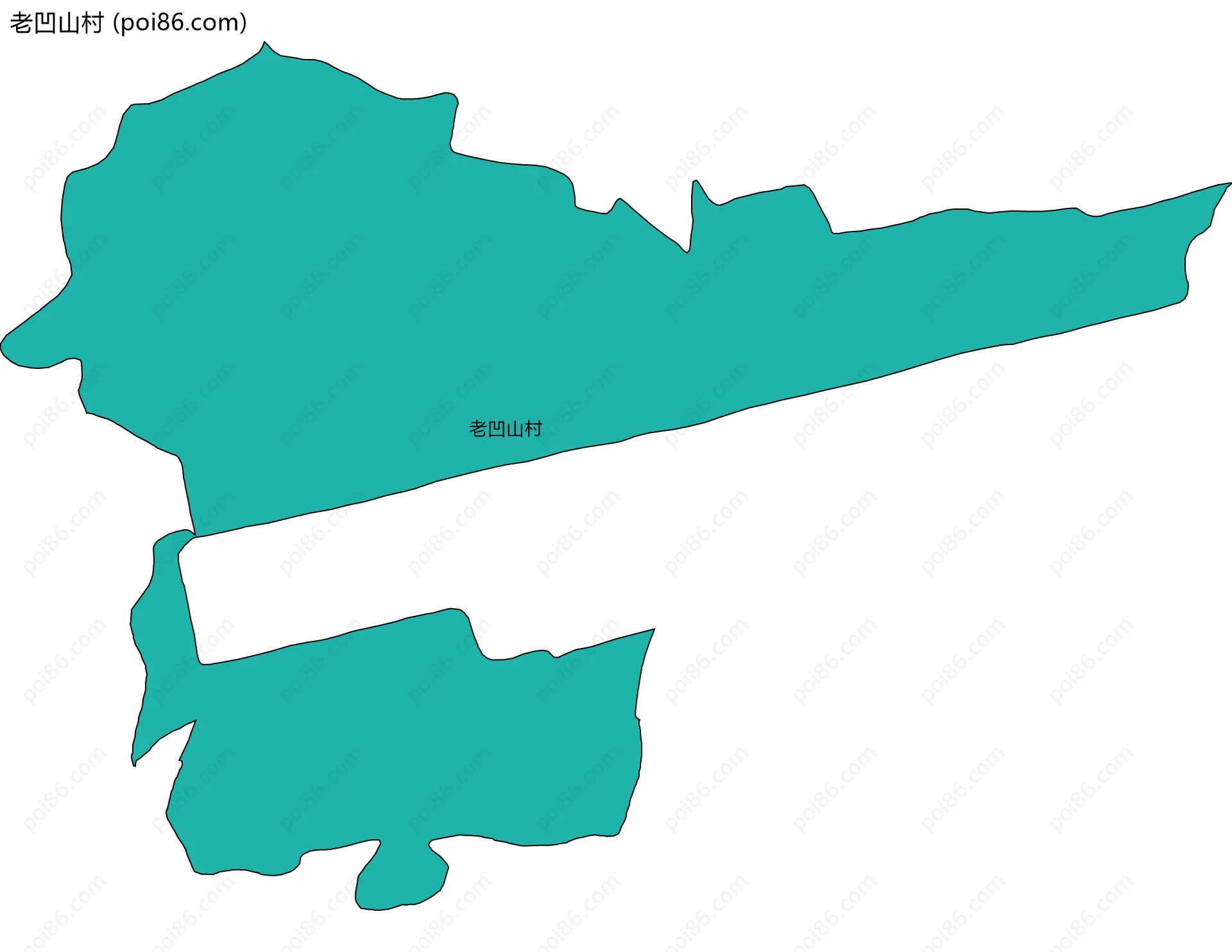 老凹山村边界地图