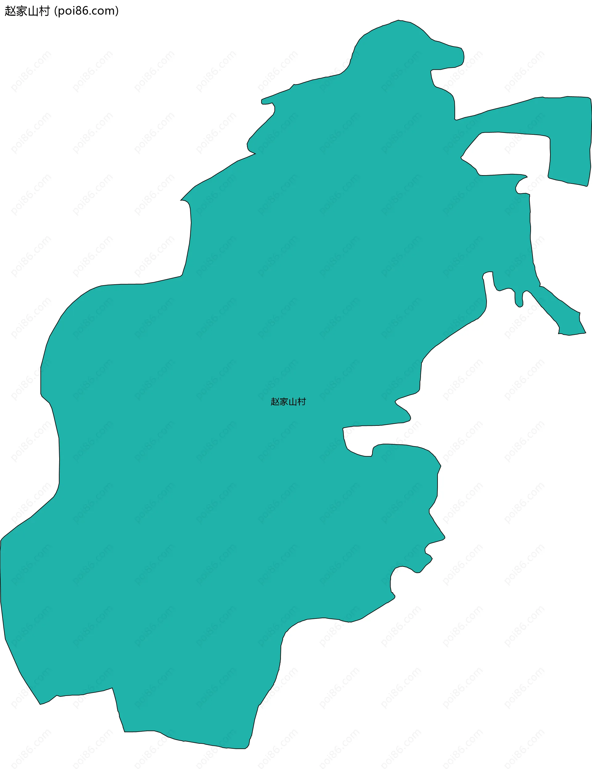 赵家山村边界地图