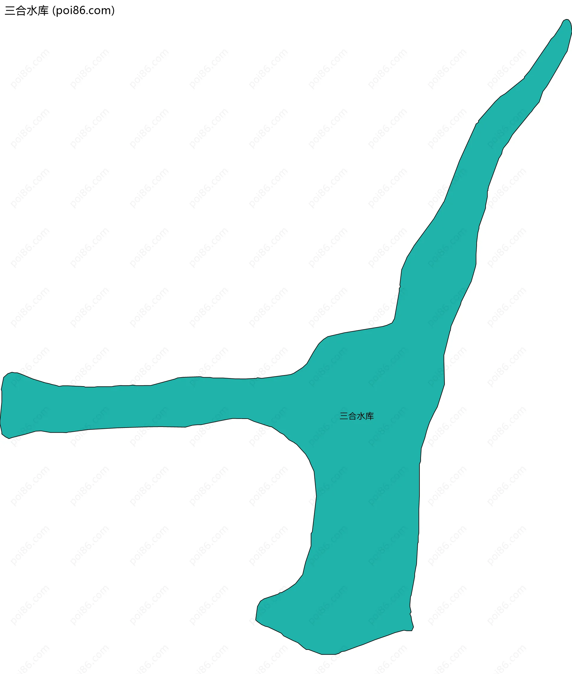 三合水库边界地图