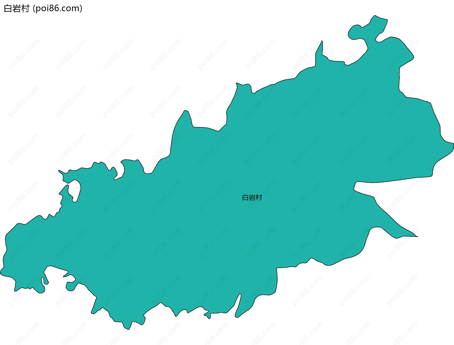 白岩村边界地图