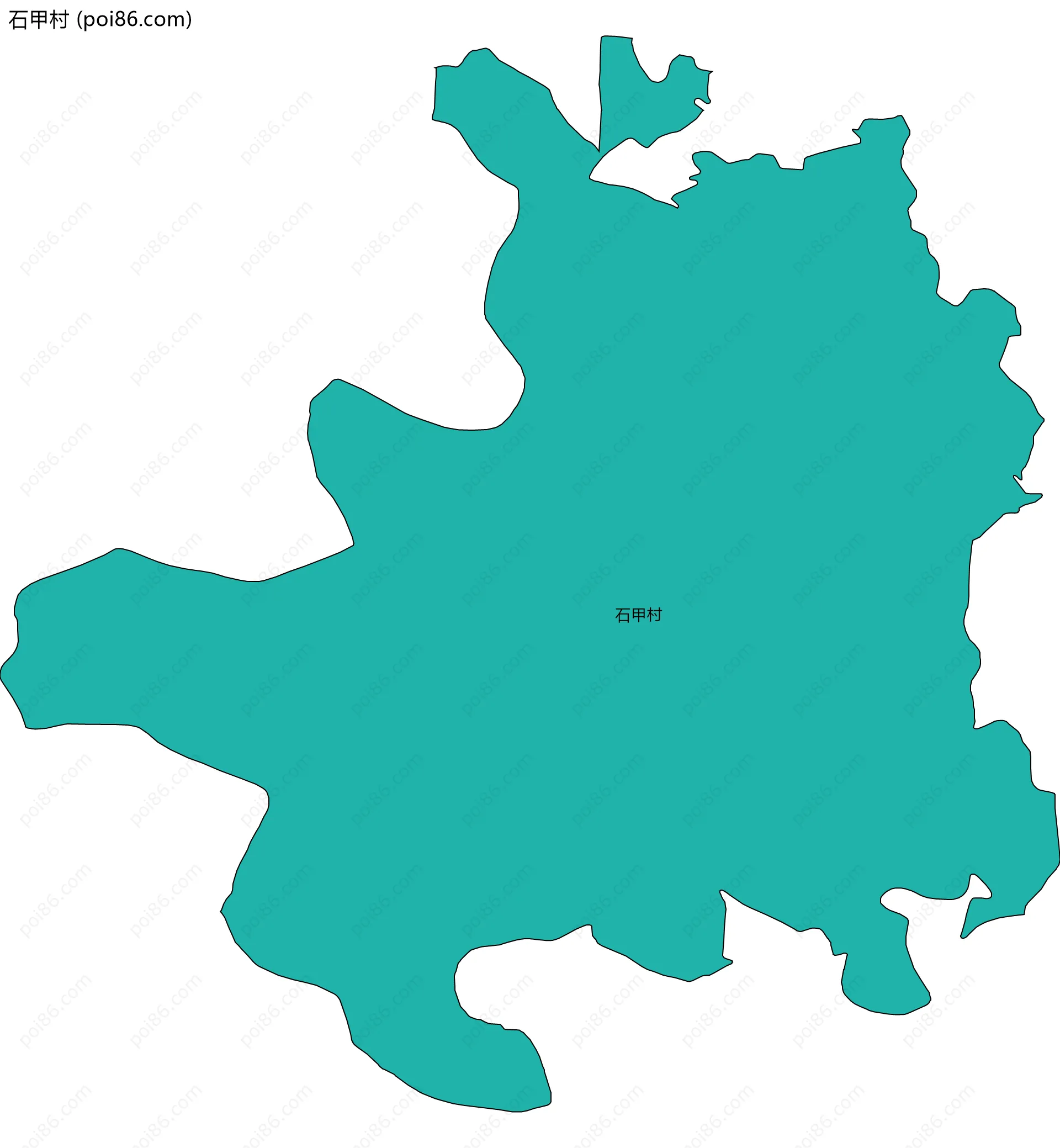 石甲村边界地图