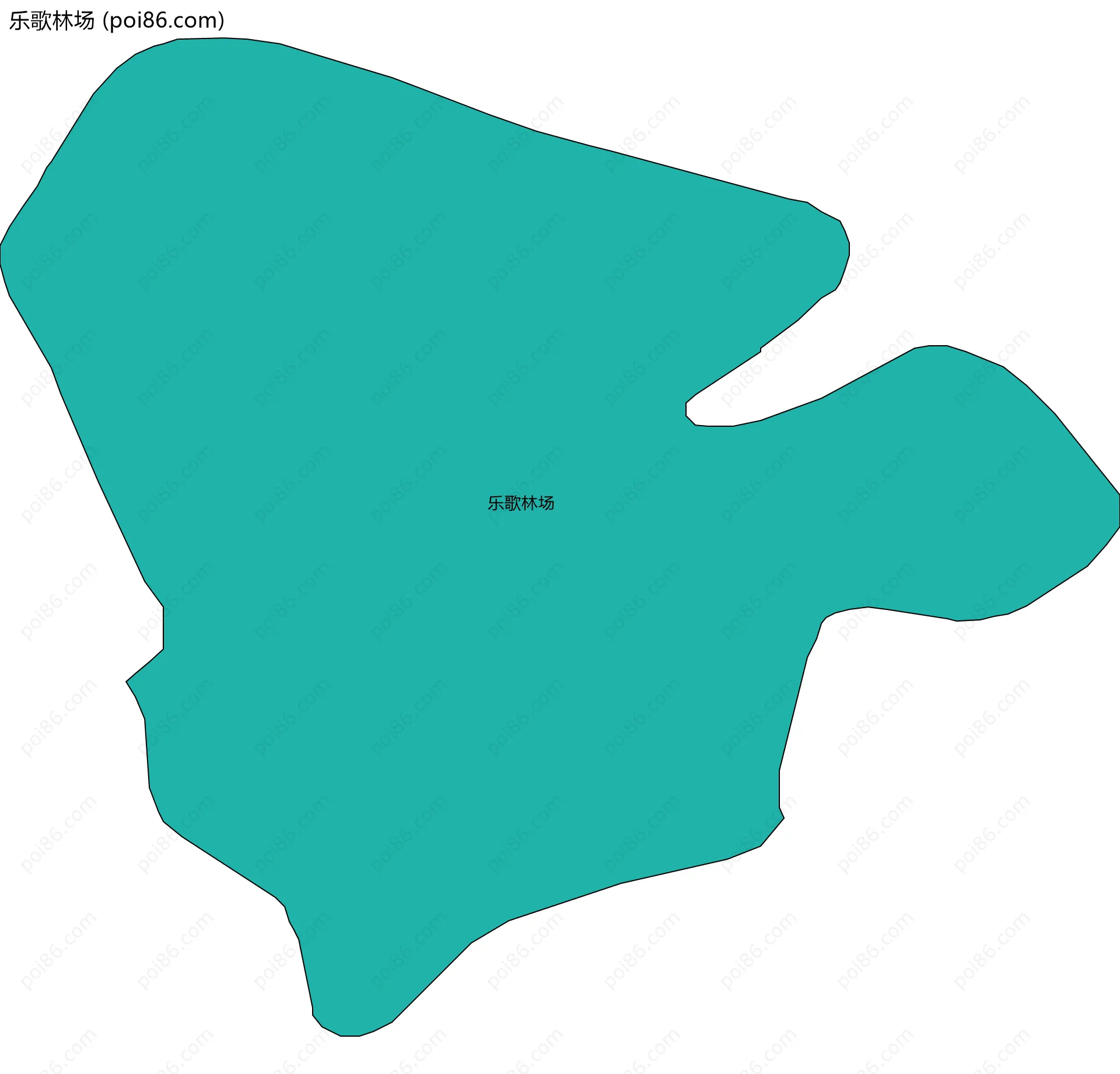 乐歌林场边界地图