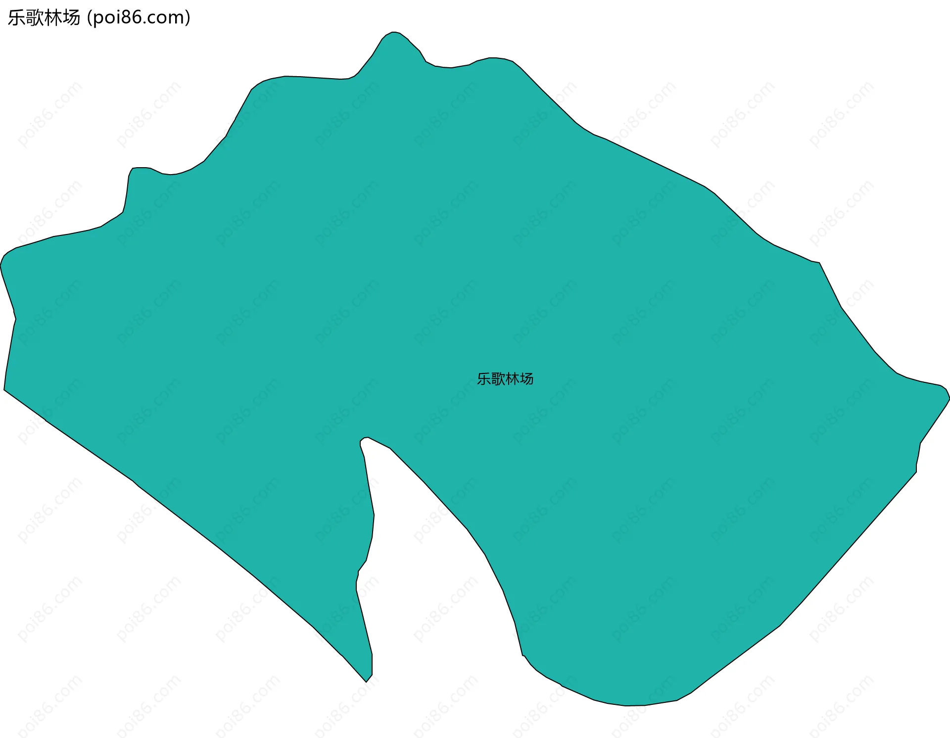 乐歌林场边界地图