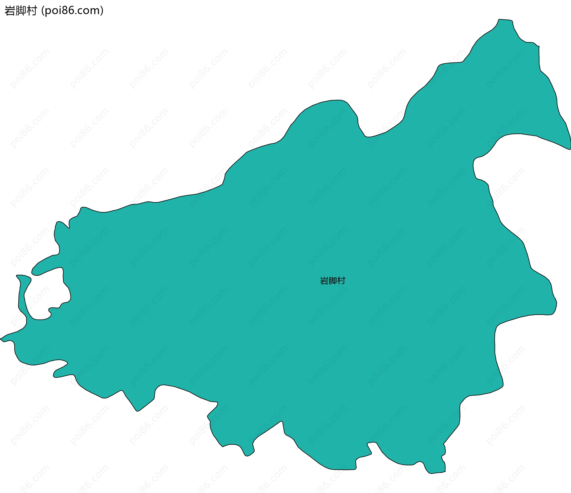 岩脚村边界地图
