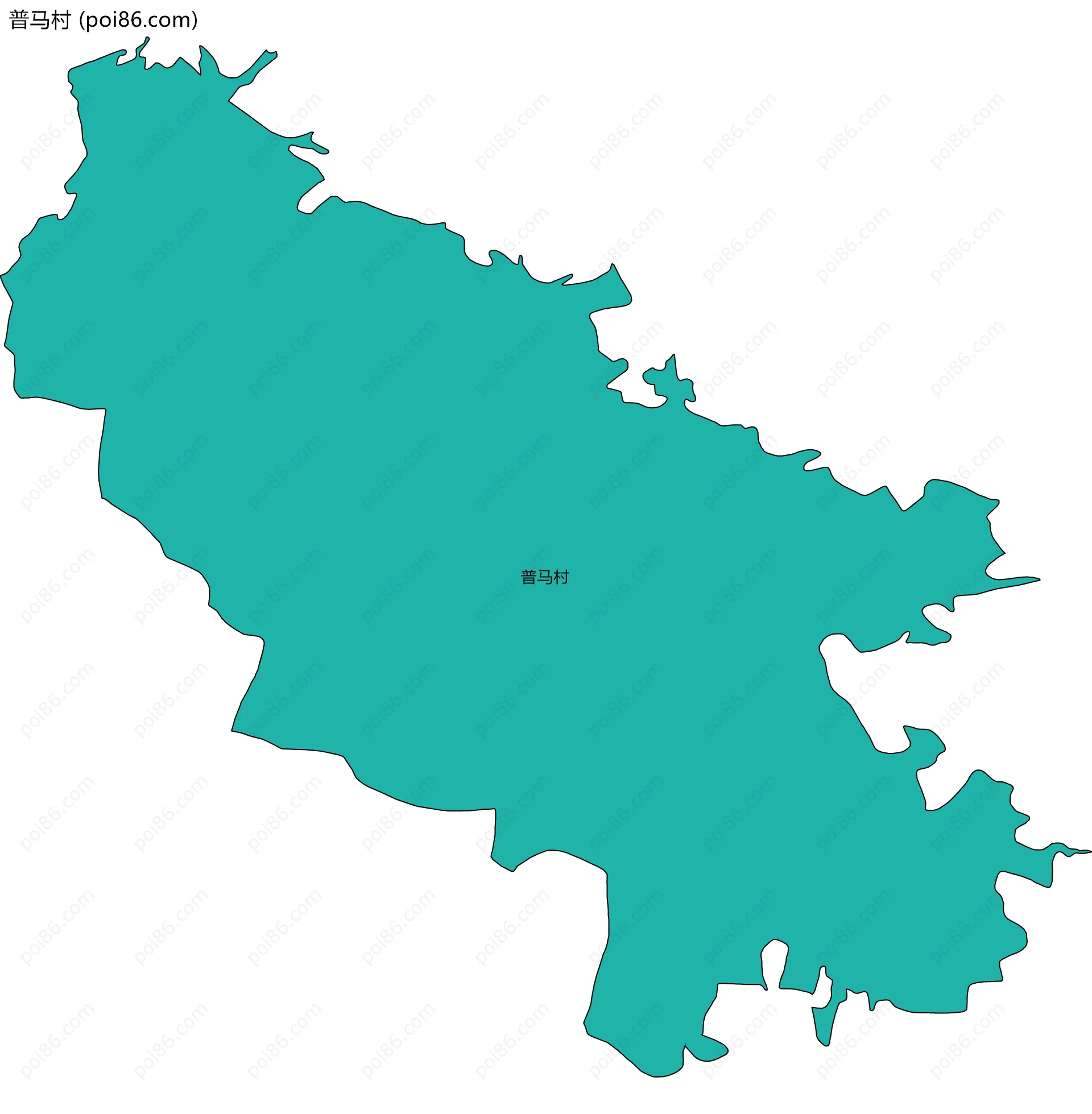 普马村边界地图