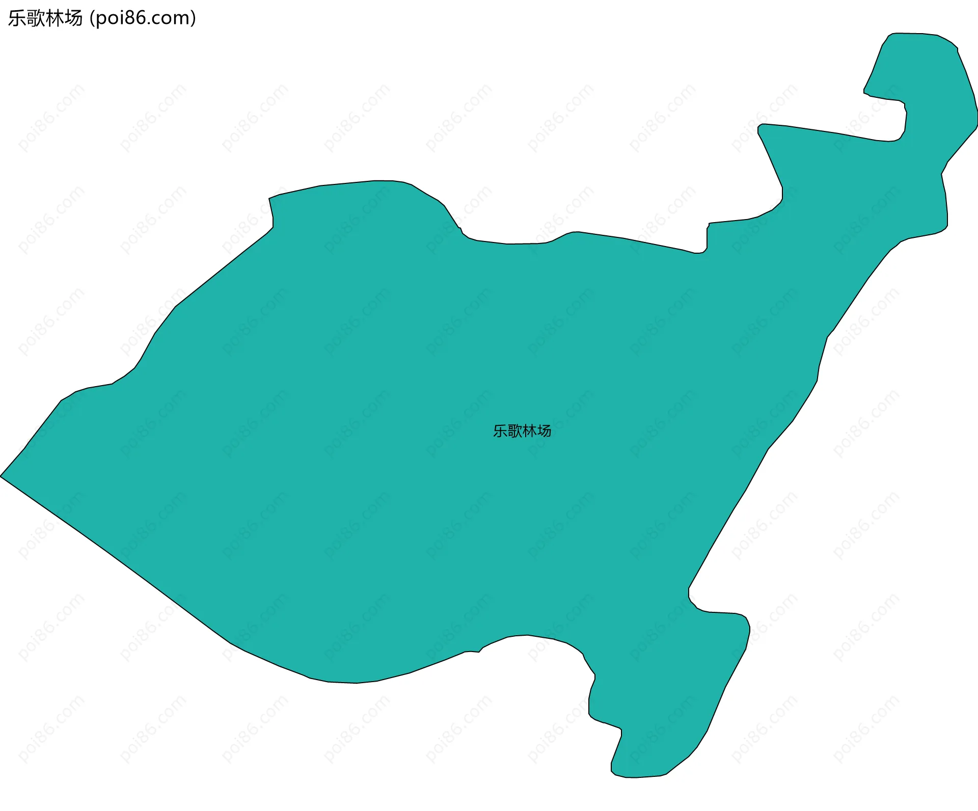 乐歌林场边界地图