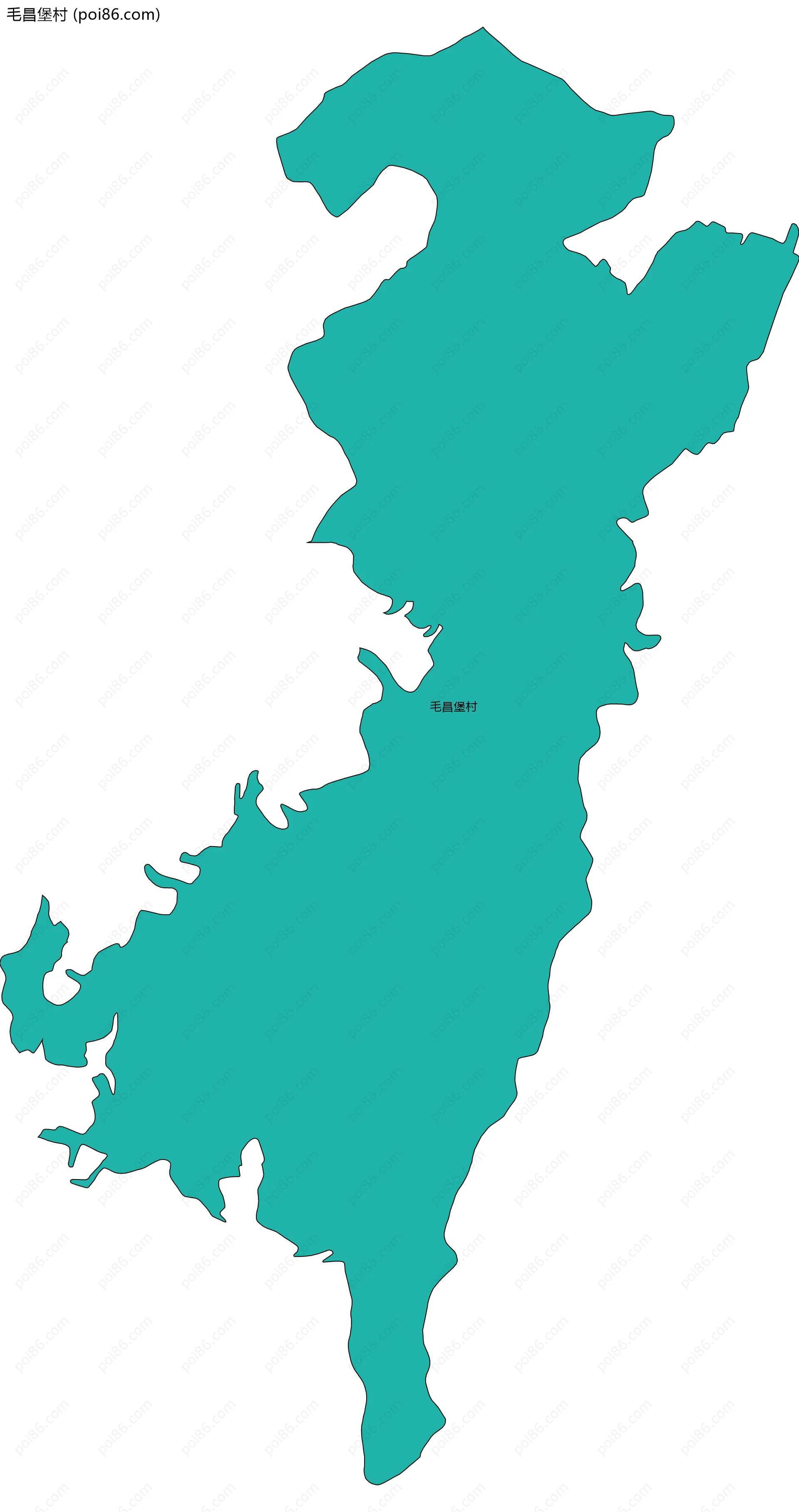 毛昌堡村边界地图
