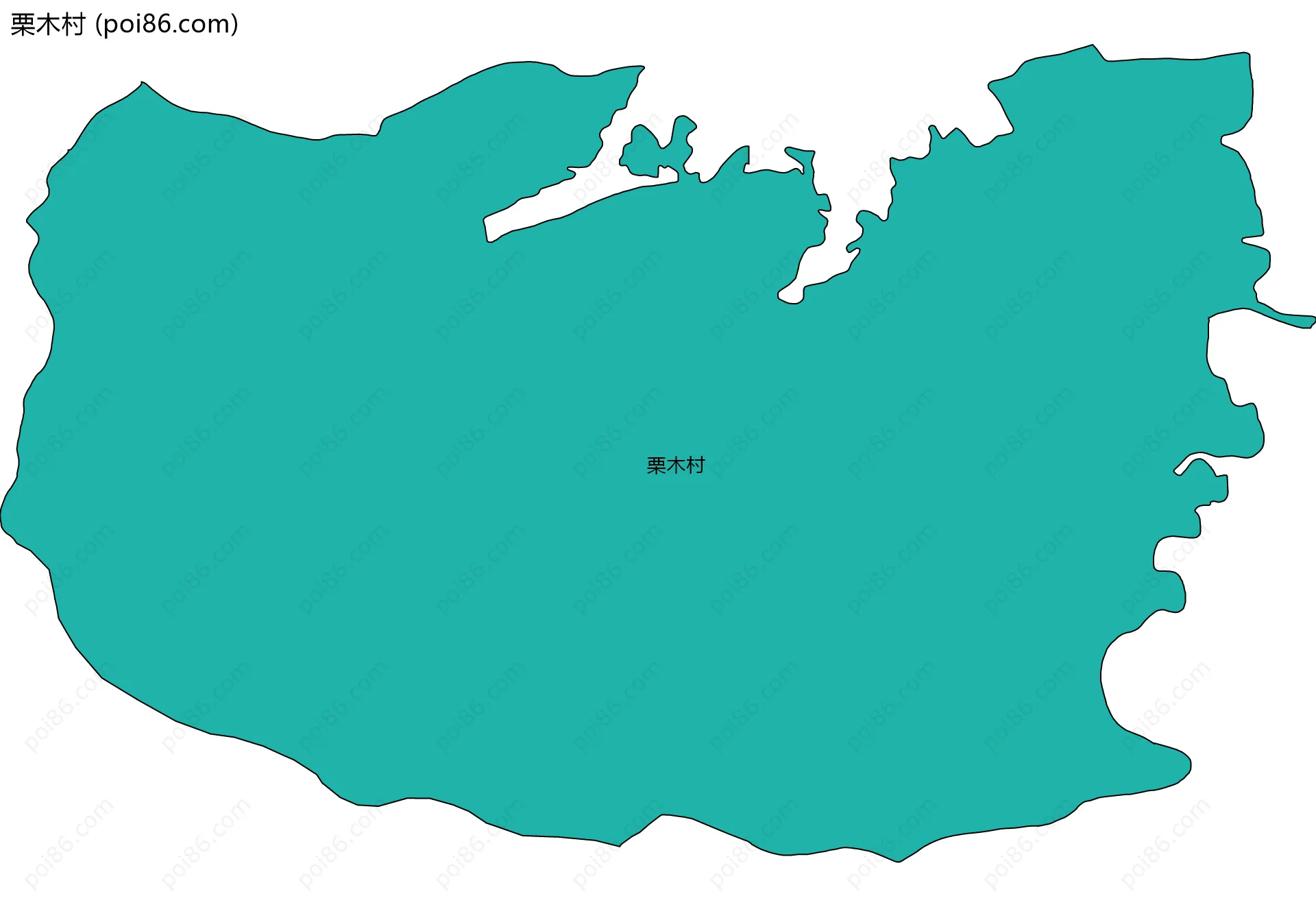 栗木村边界地图