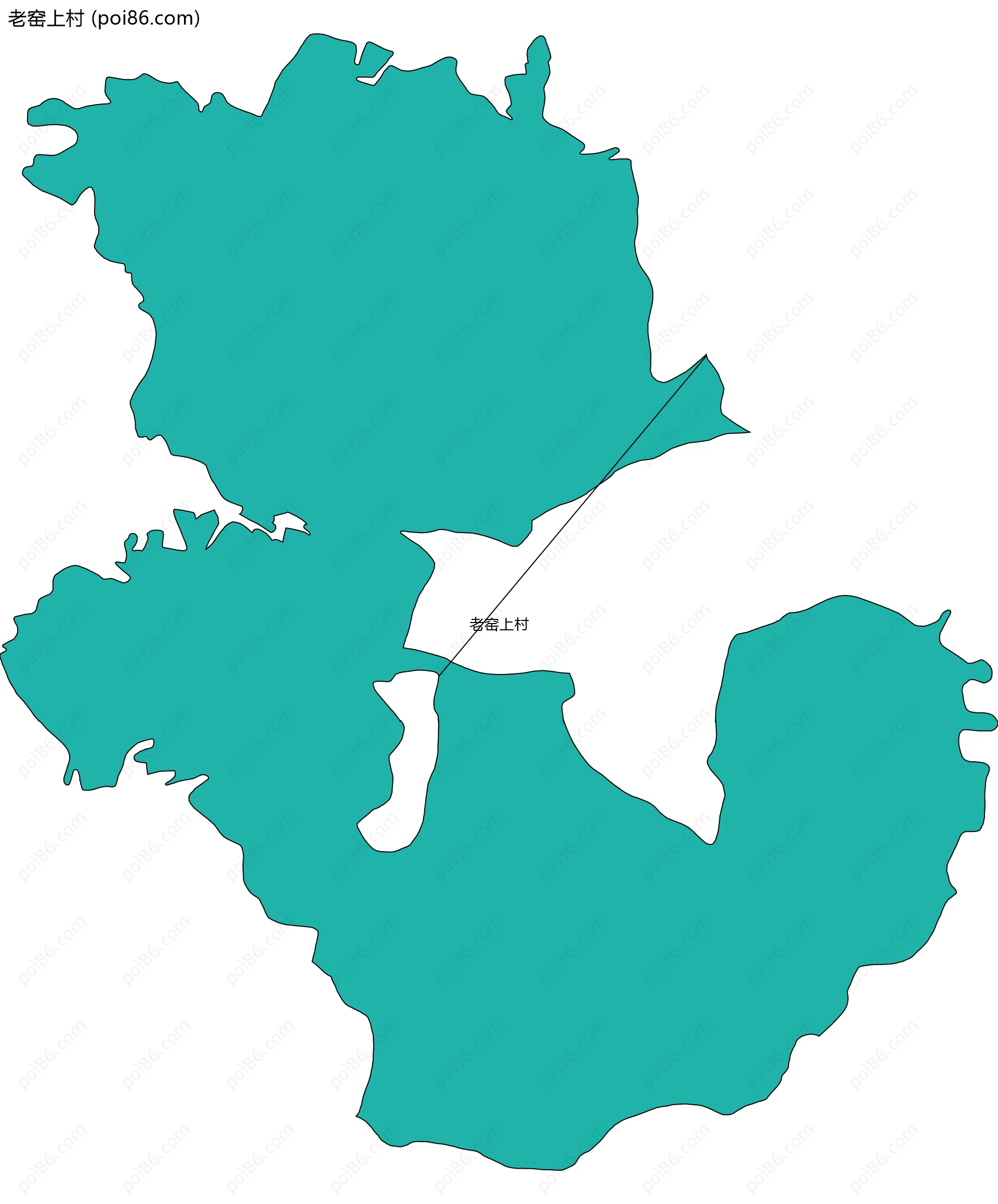 老窑上村边界地图