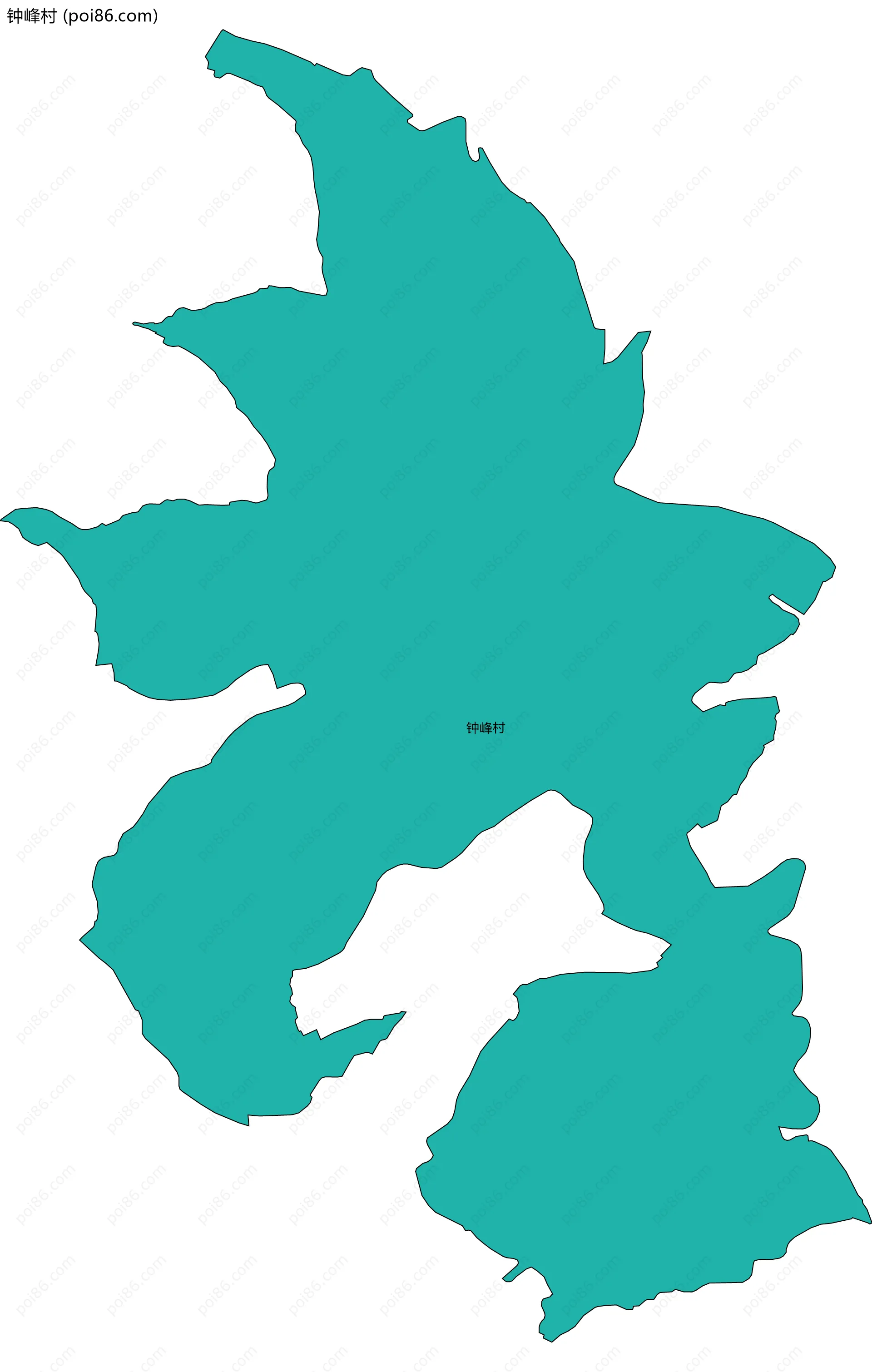 钟峰村边界地图