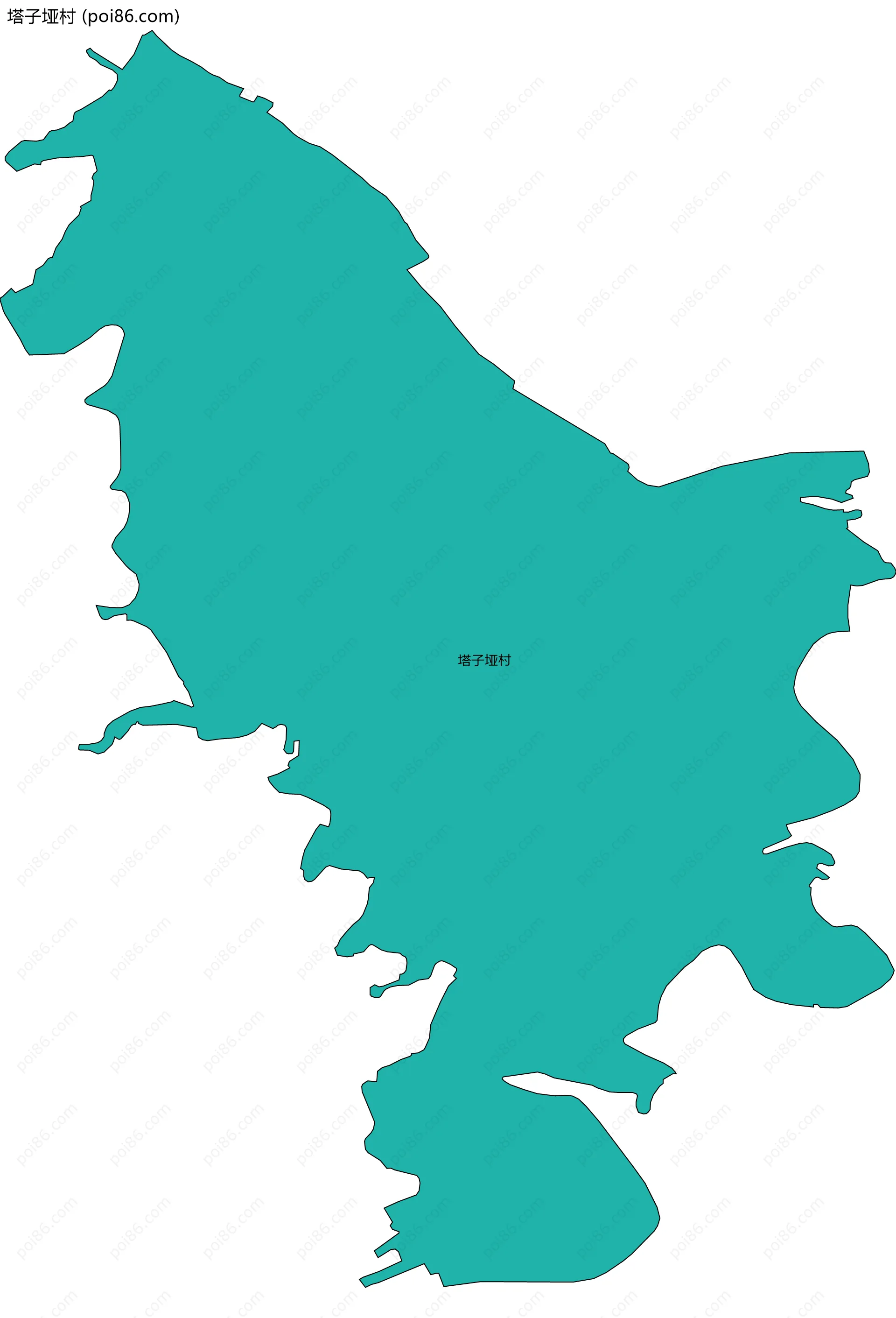 塔子垭村边界地图