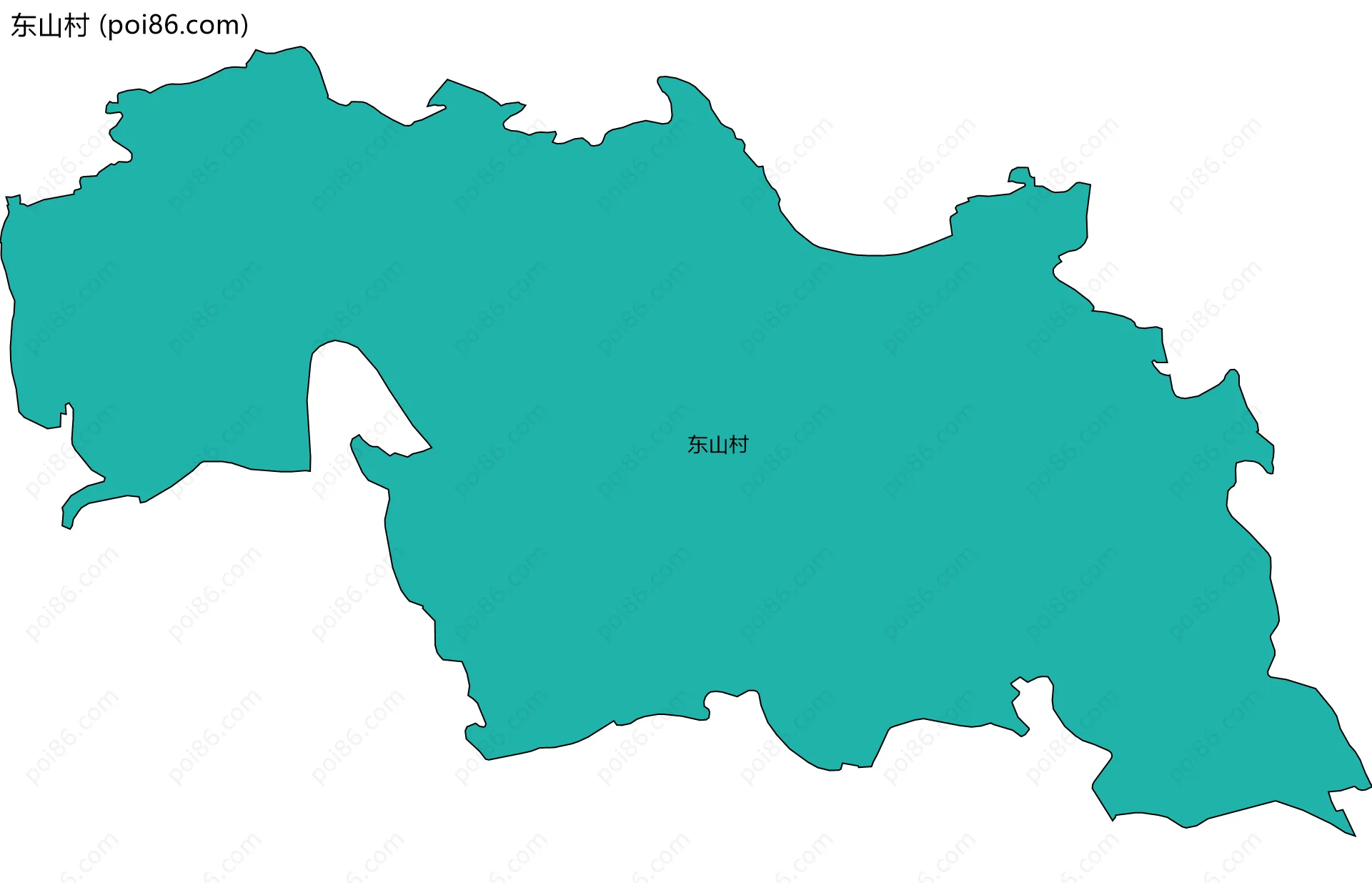 东山村边界地图