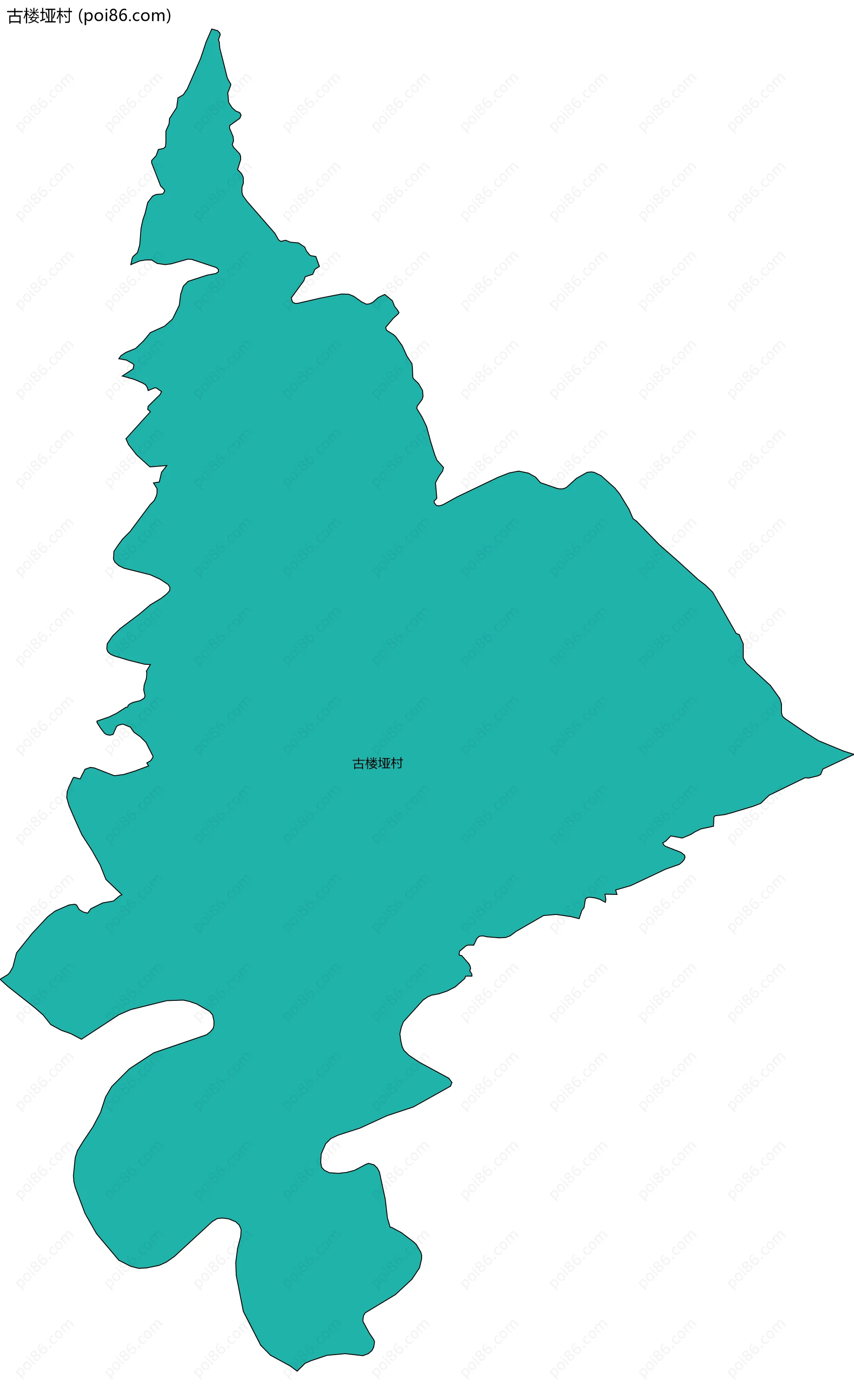 古楼垭村边界地图