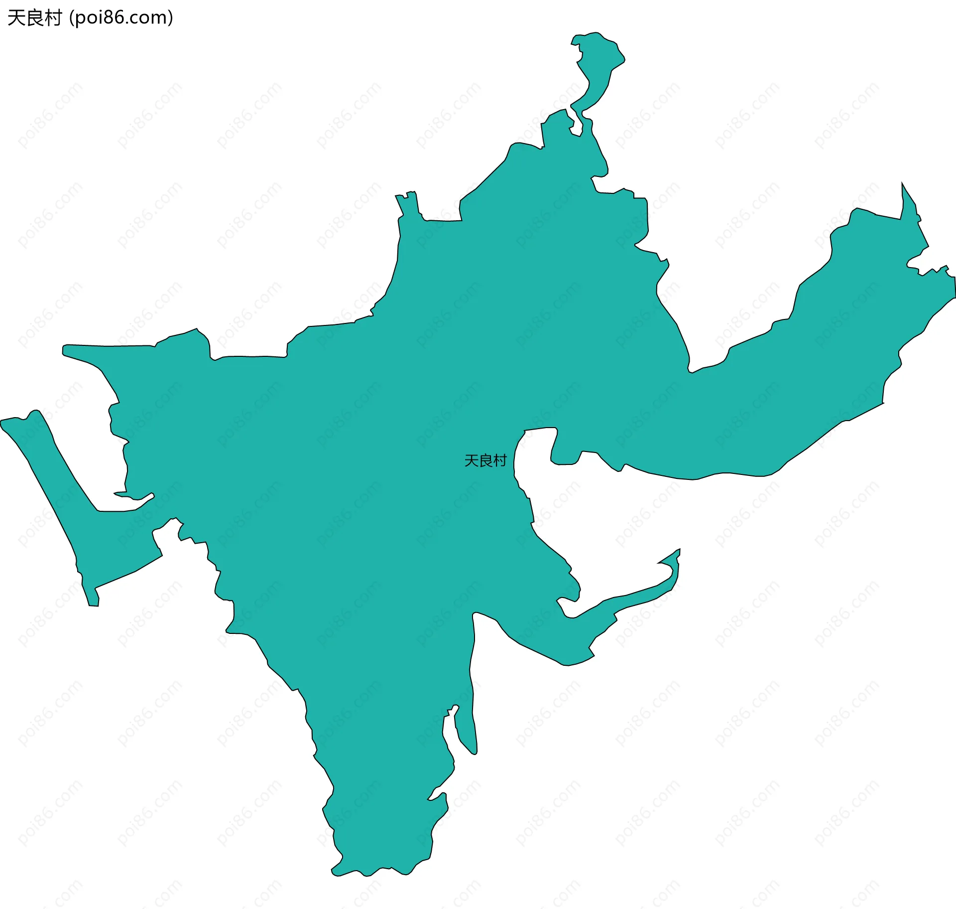 天良村边界地图