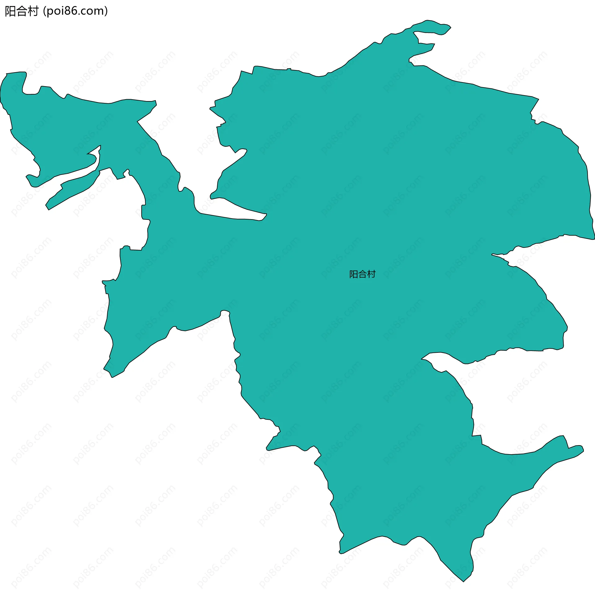 阳合村边界地图