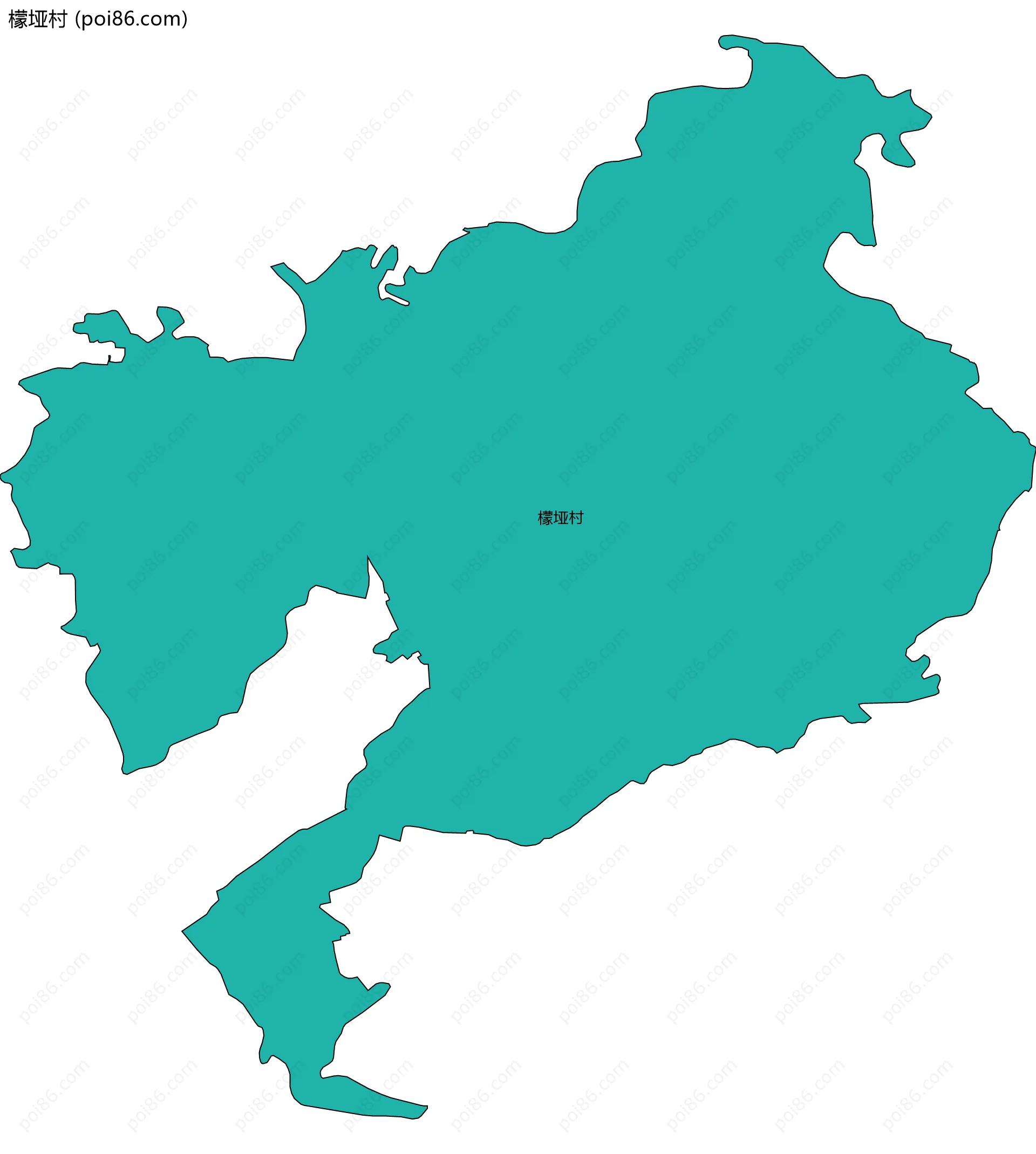 檬垭村边界地图