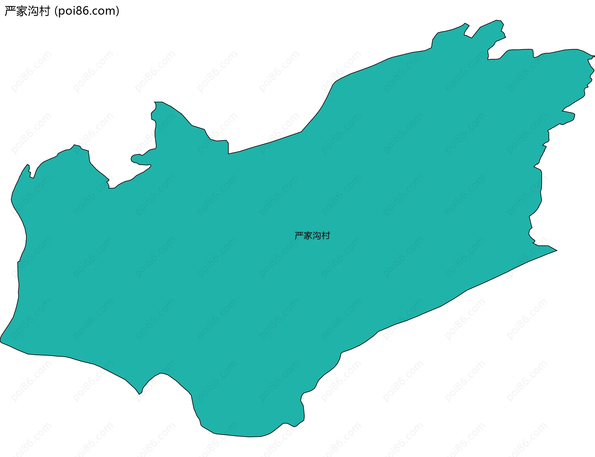 严家沟村边界地图