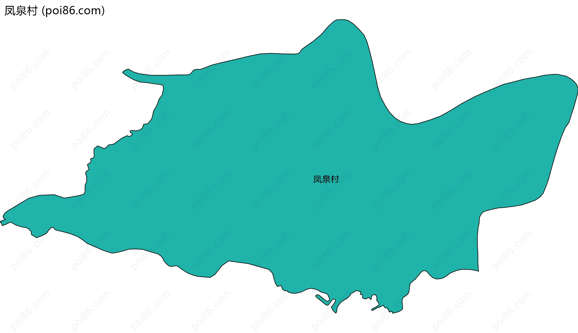 凤泉村边界地图