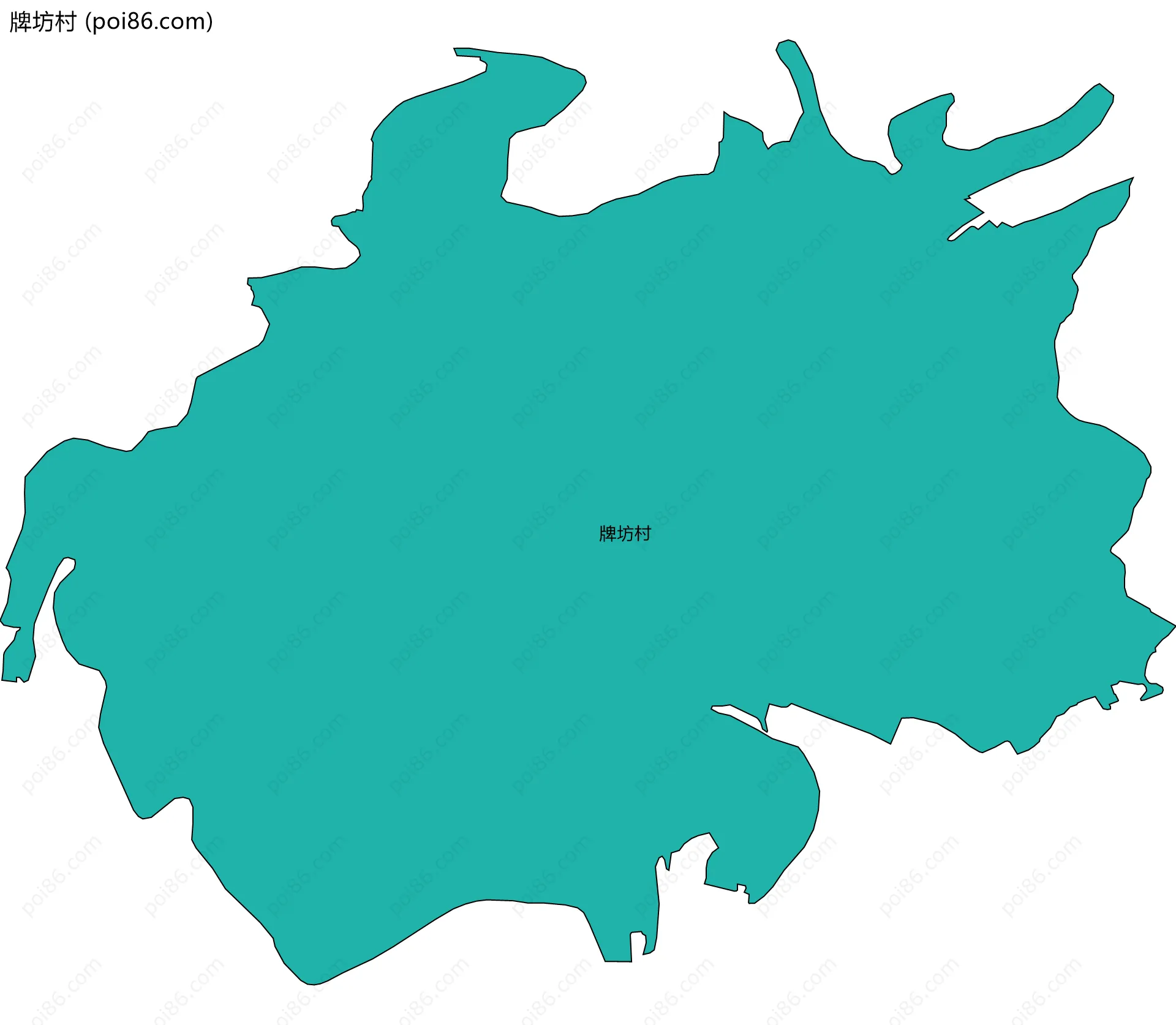 牌坊村边界地图