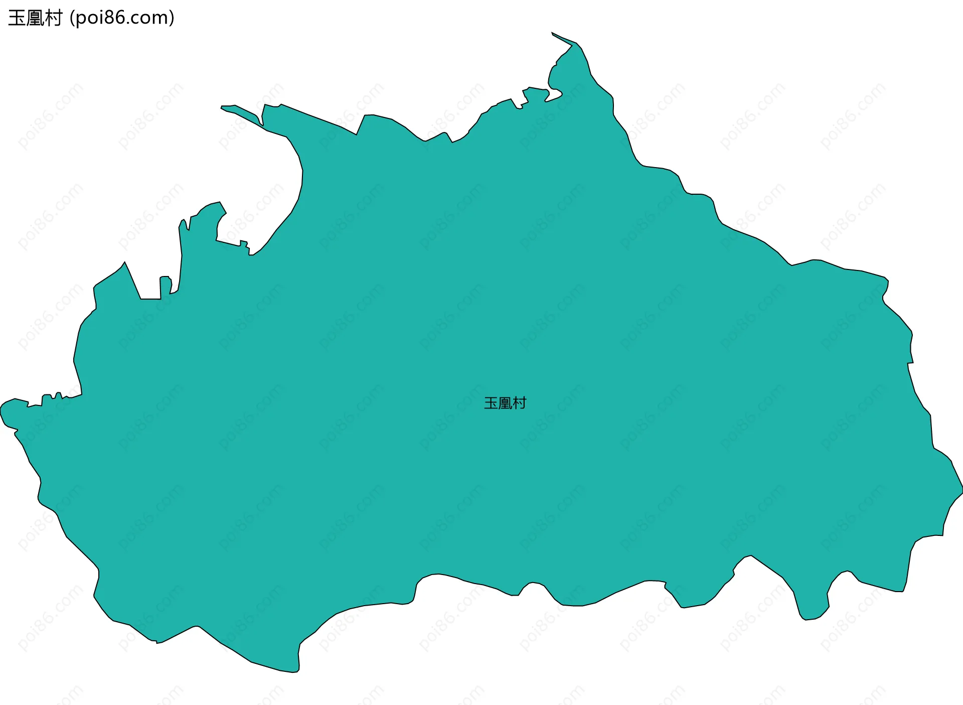 玉凰村边界地图