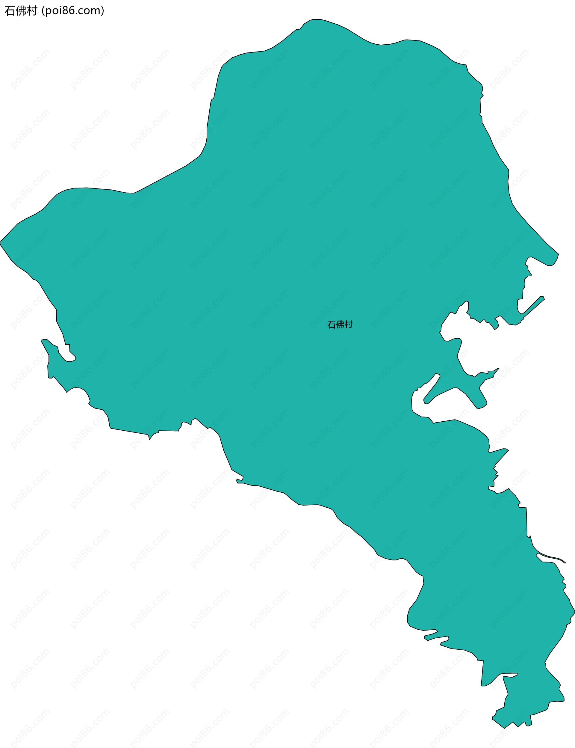 石佛村边界地图