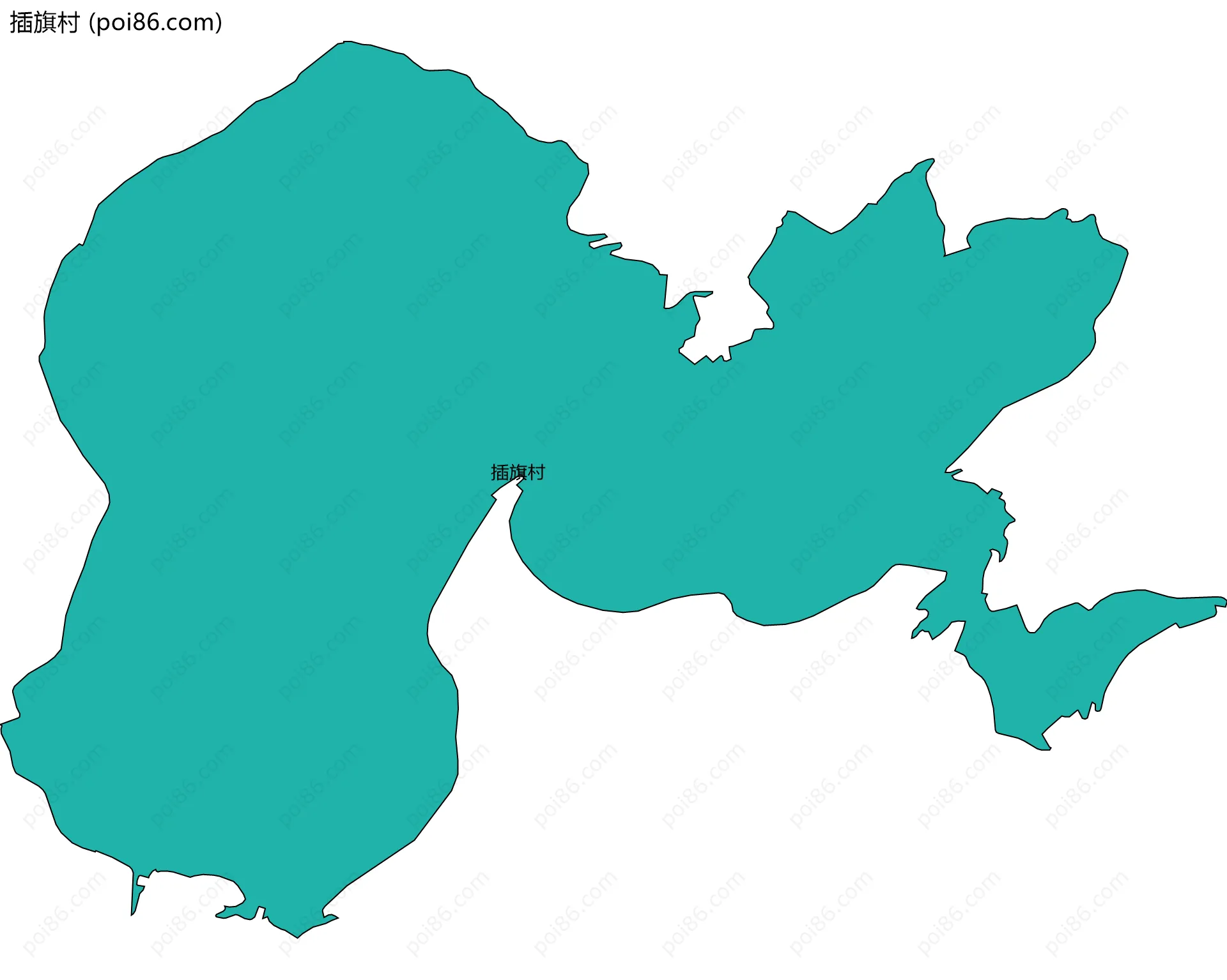 插旗村边界地图