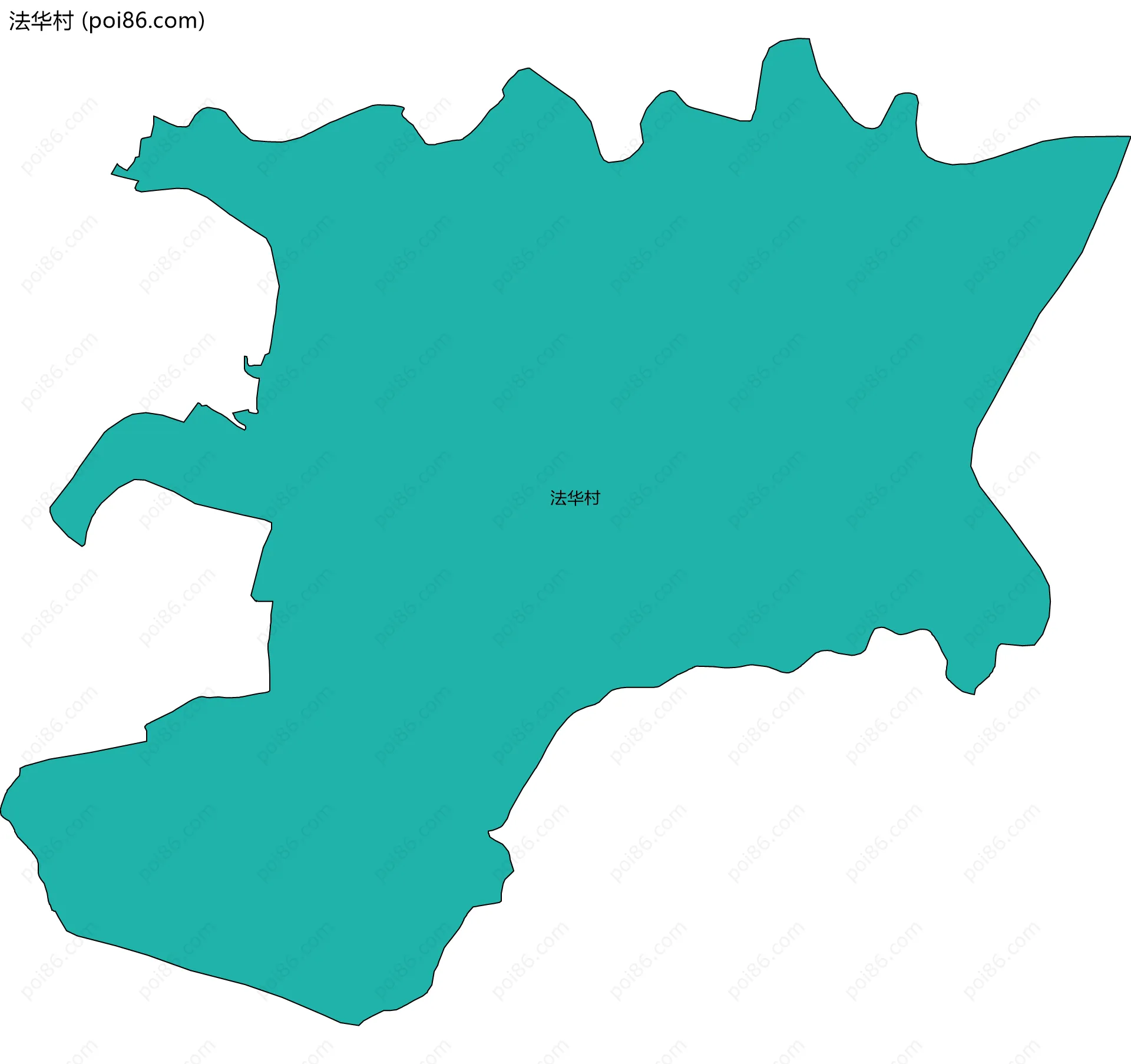 法华村边界地图