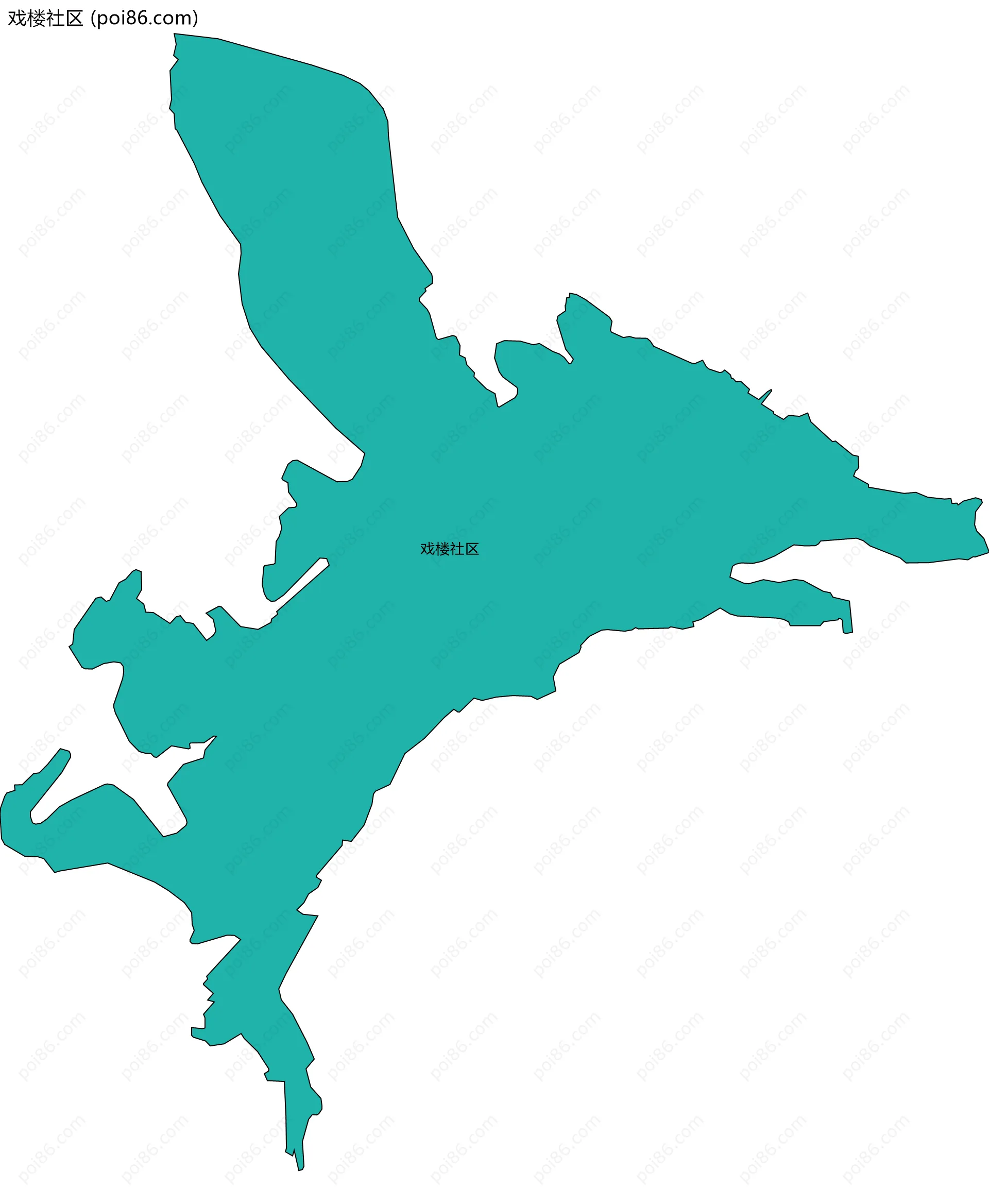 戏楼社区边界地图