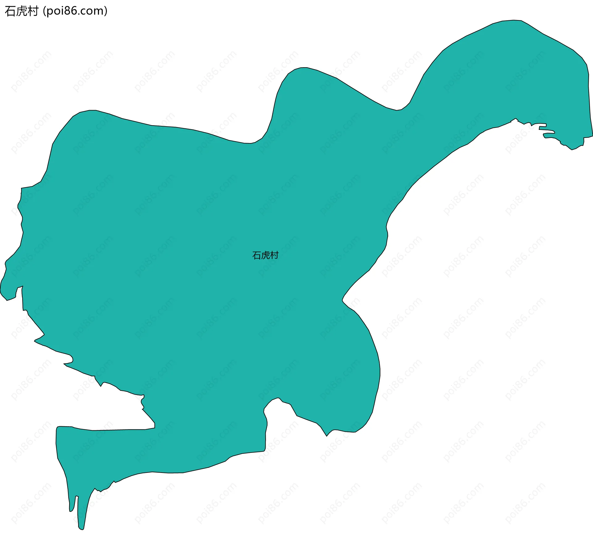 石虎村边界地图