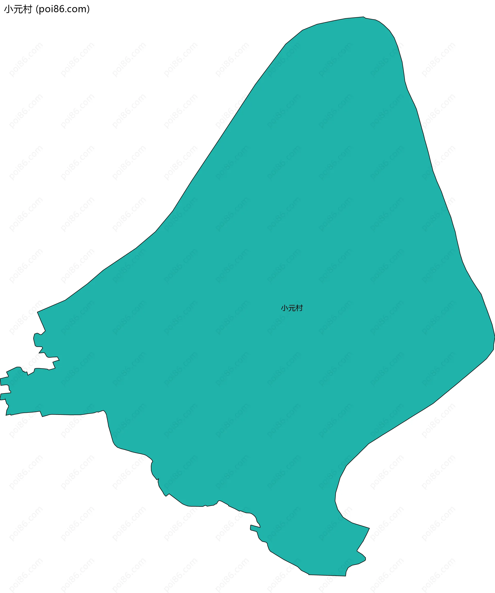 小元村边界地图