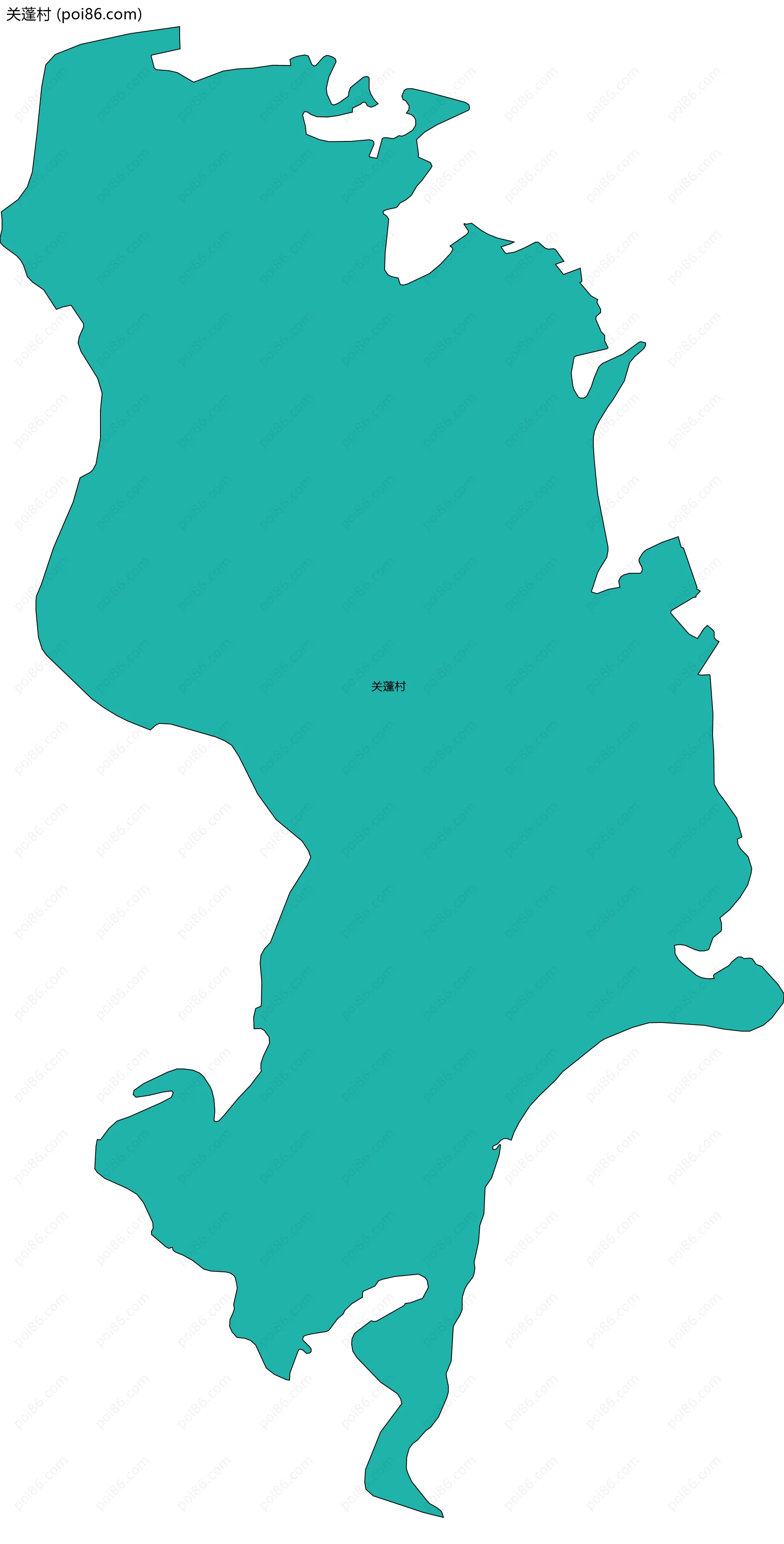 关蓬村边界地图