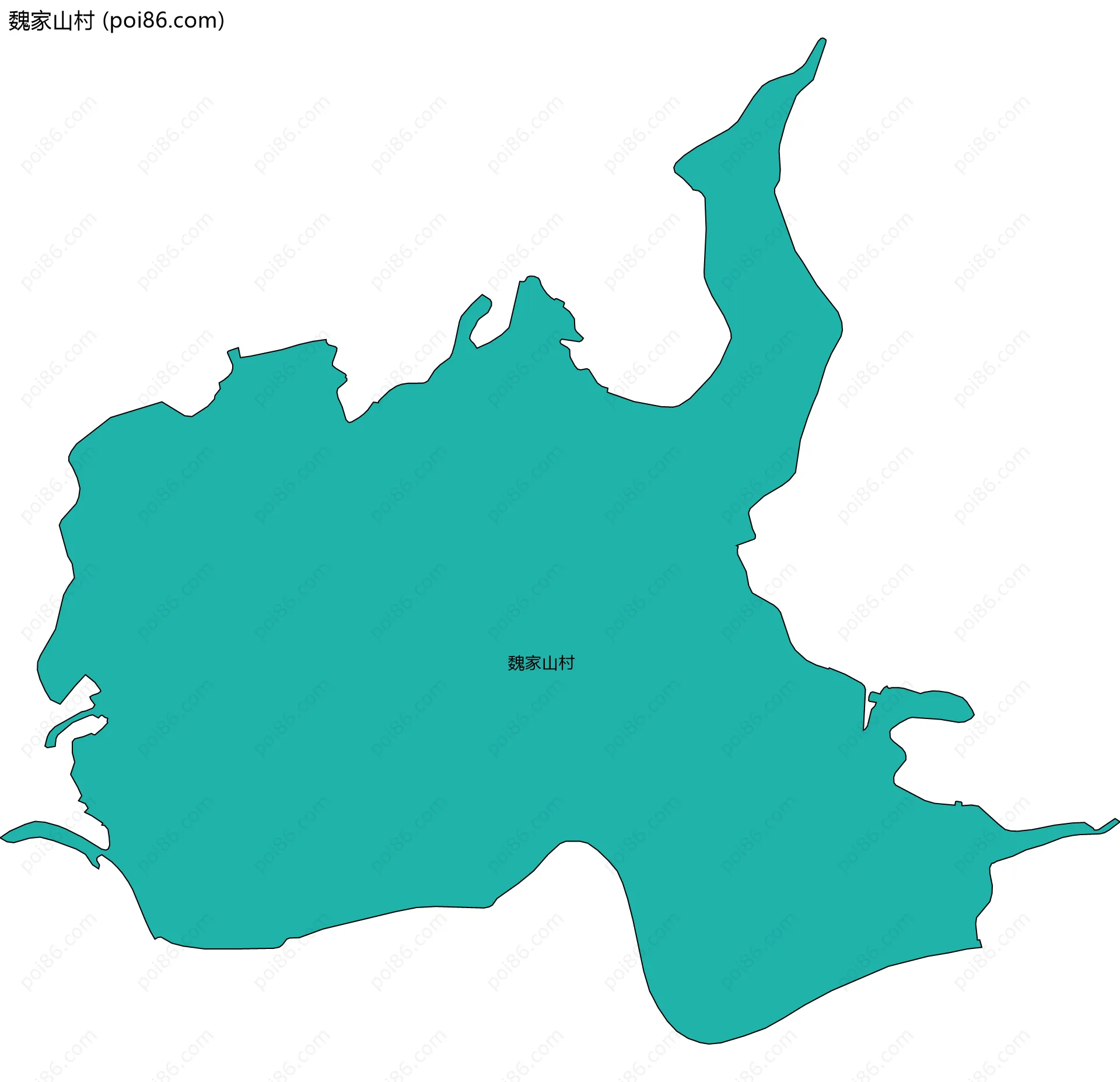 魏家山村边界地图