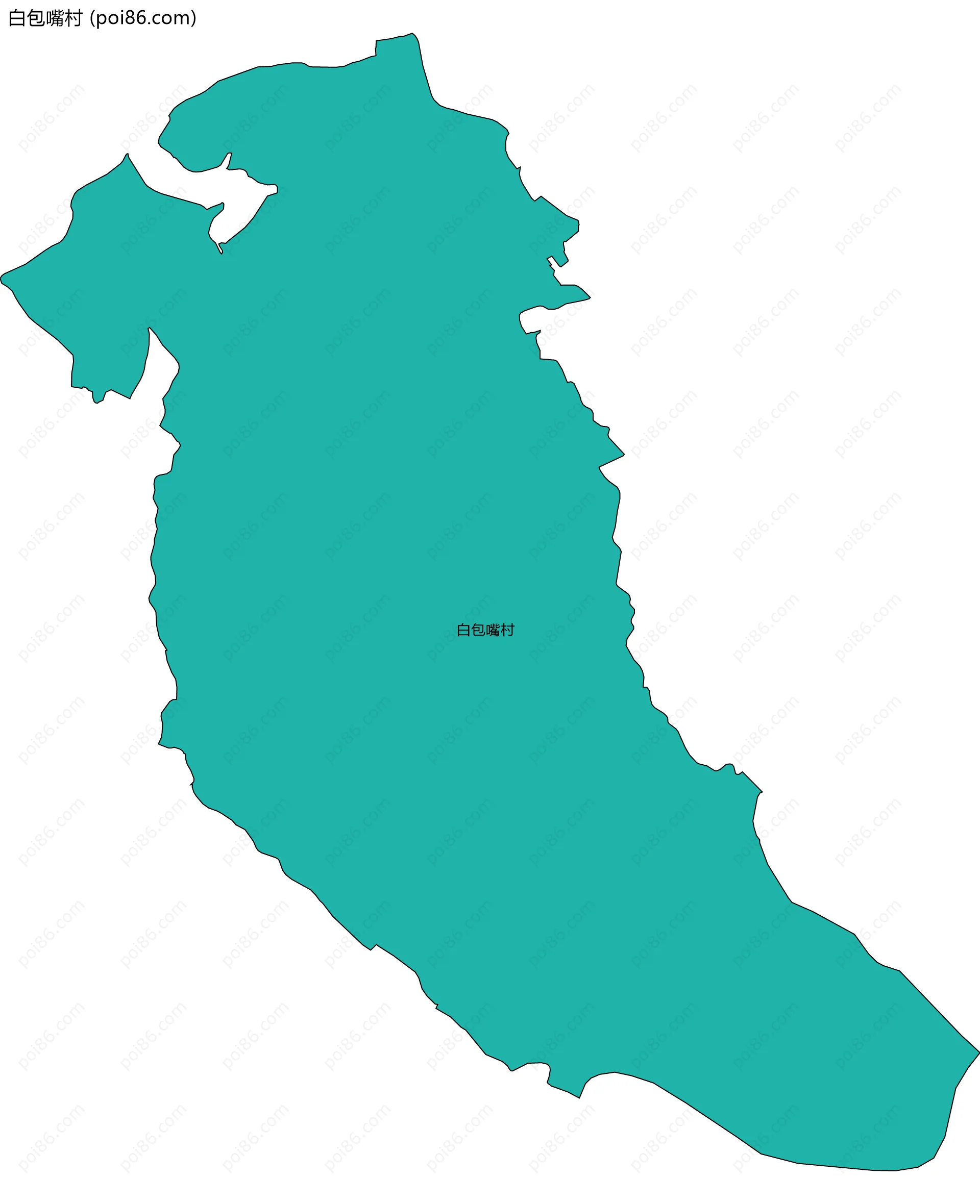 白包嘴村边界地图