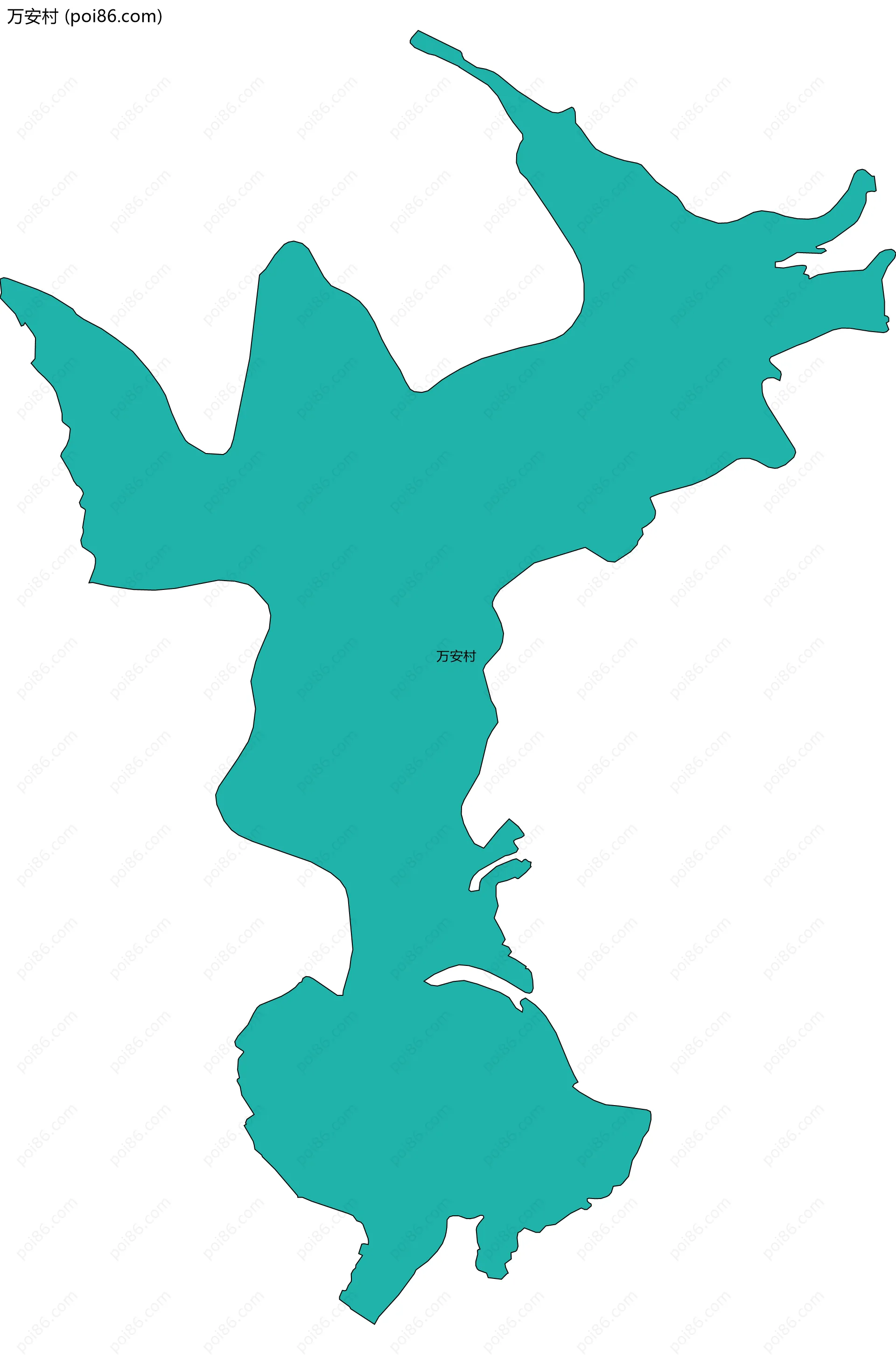 万安村边界地图