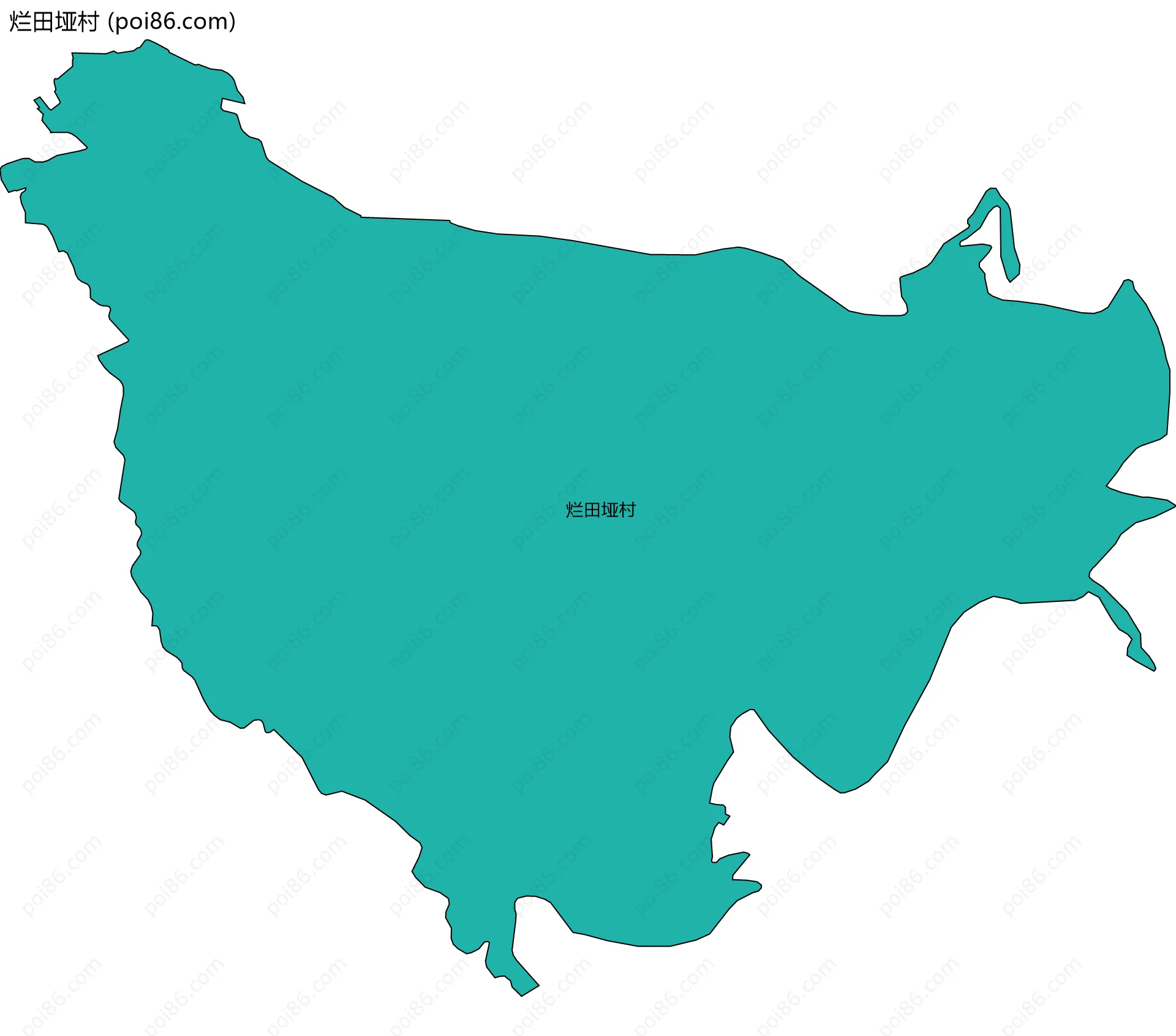 烂田垭村边界地图