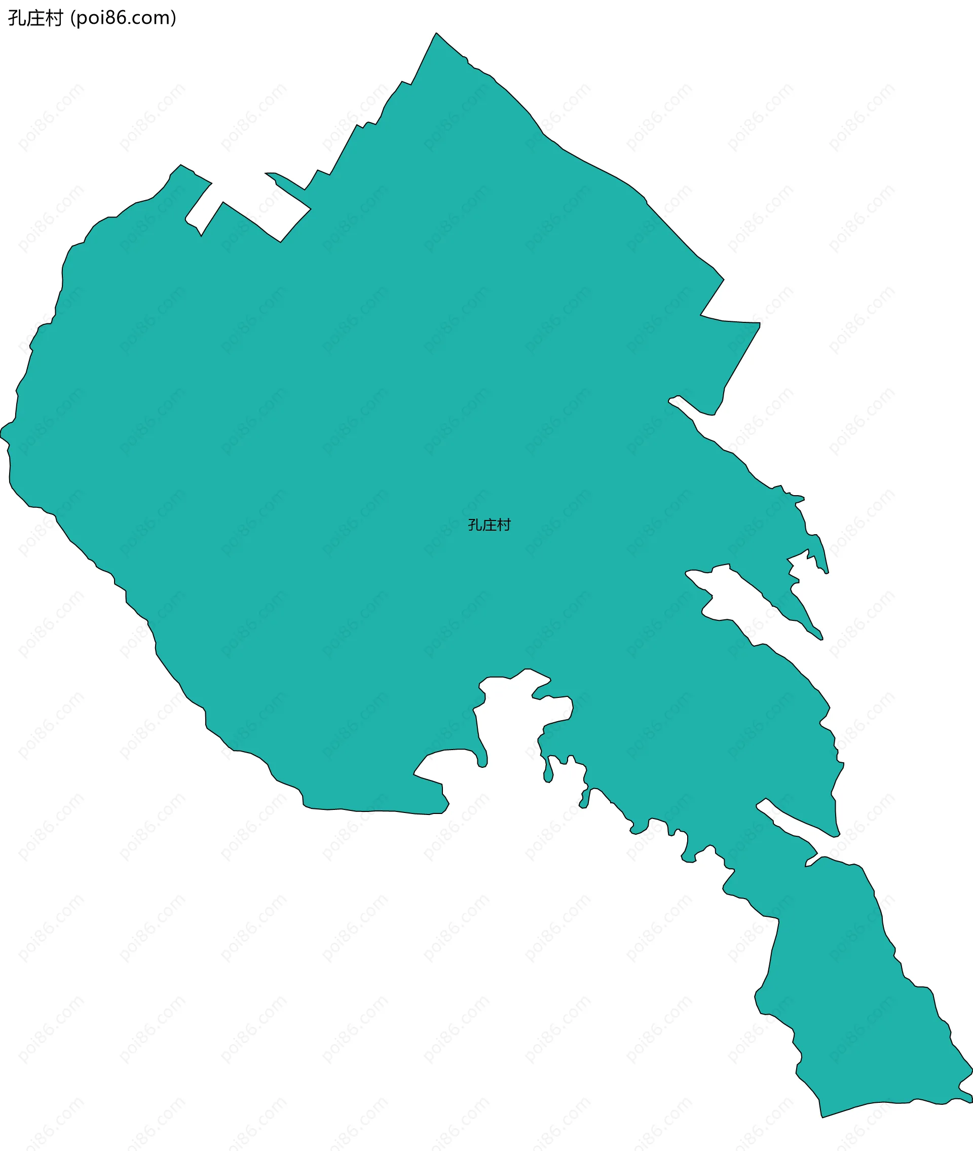 孔庄村边界地图