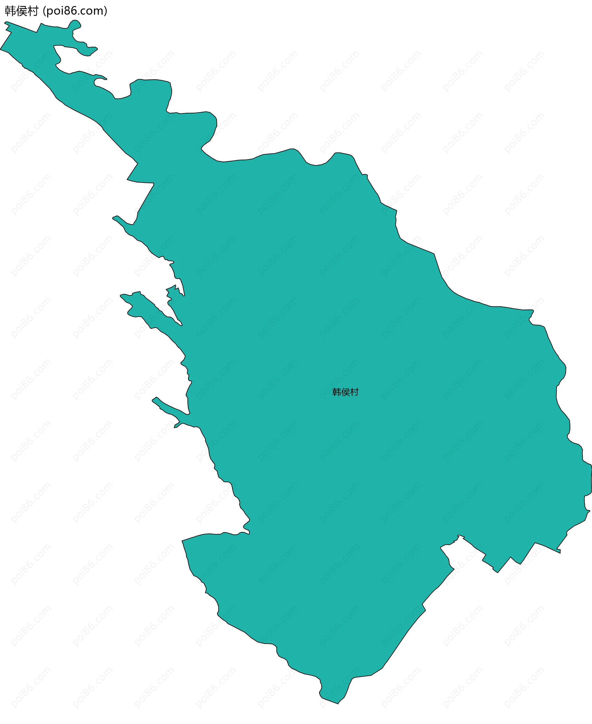 韩侯村边界地图