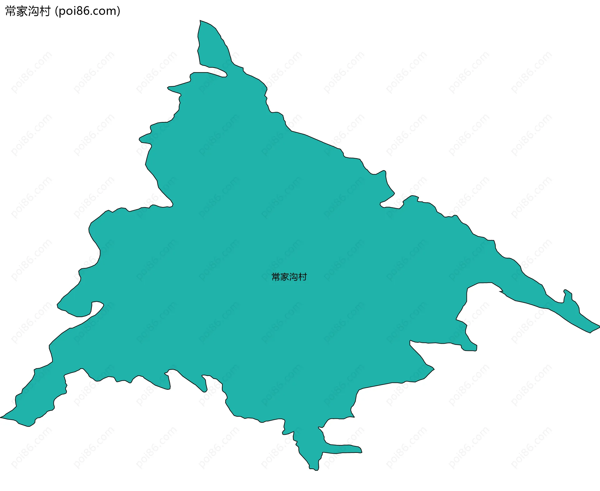 常家沟村边界地图