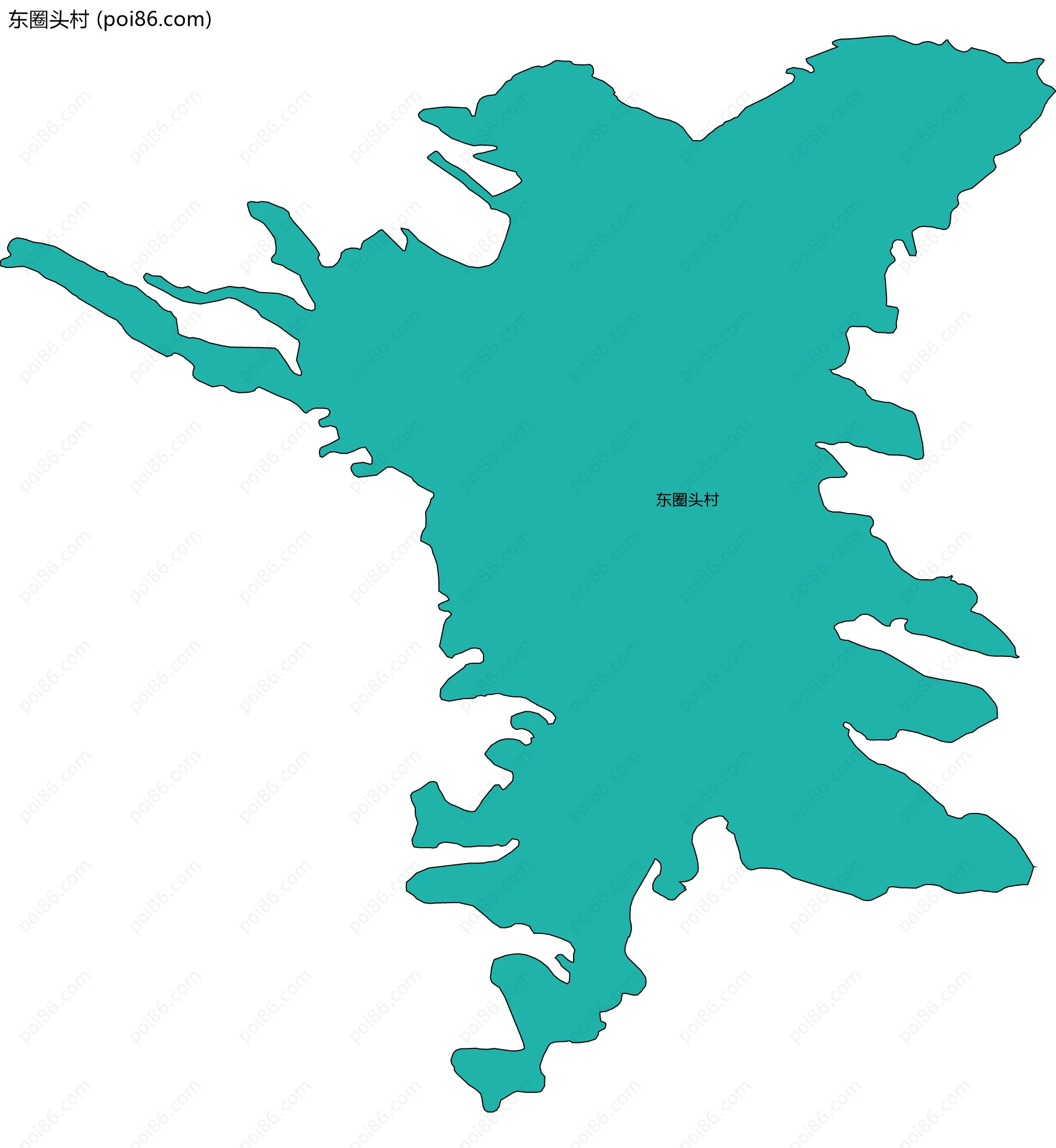 东圈头村边界地图