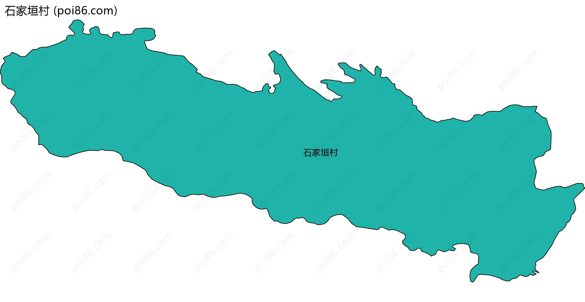 石家垣村边界地图