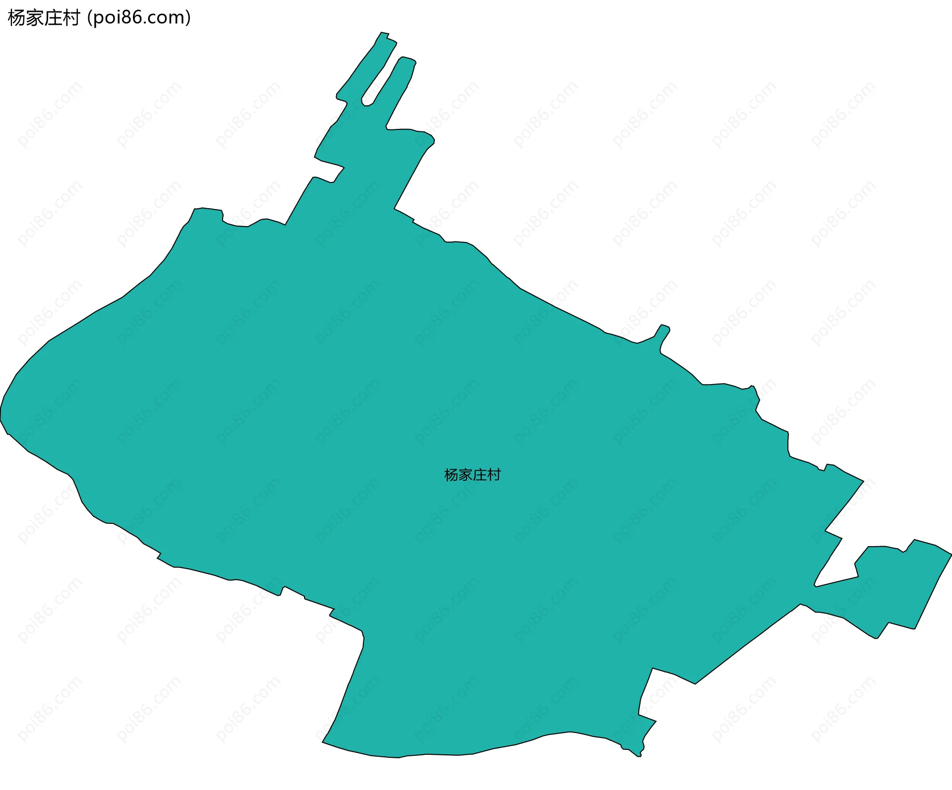杨家庄村边界地图