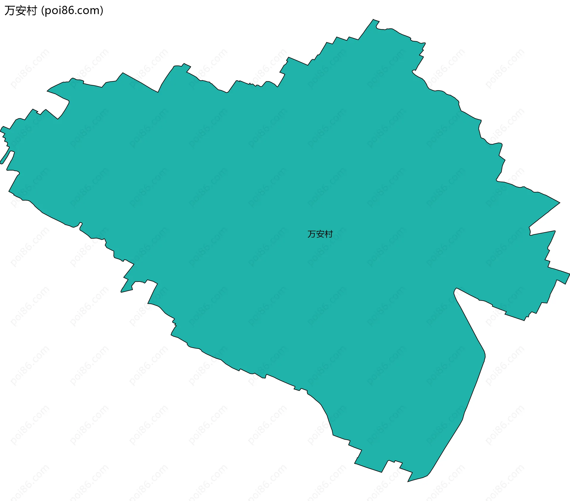 万安村边界地图