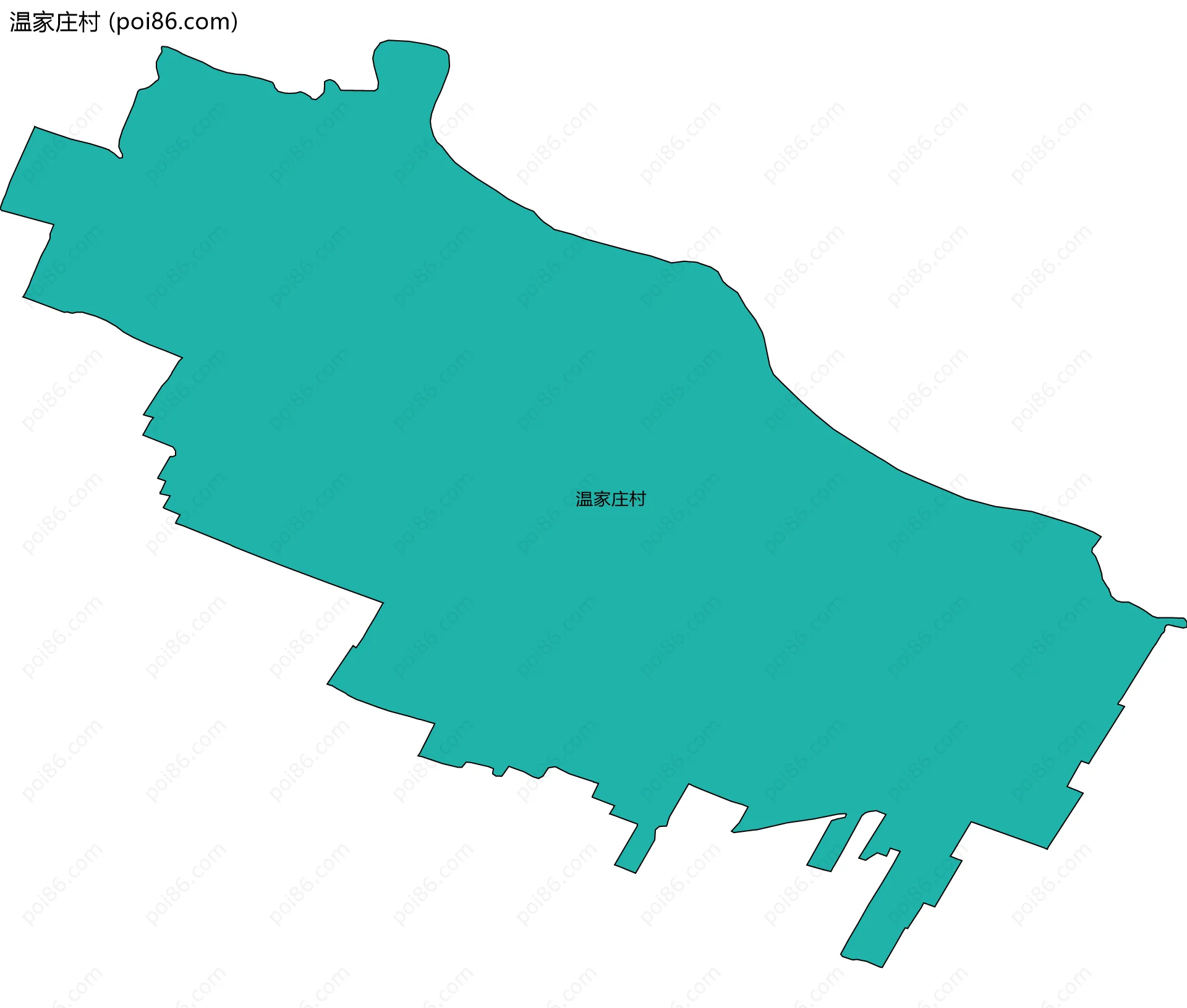 温家庄村边界地图