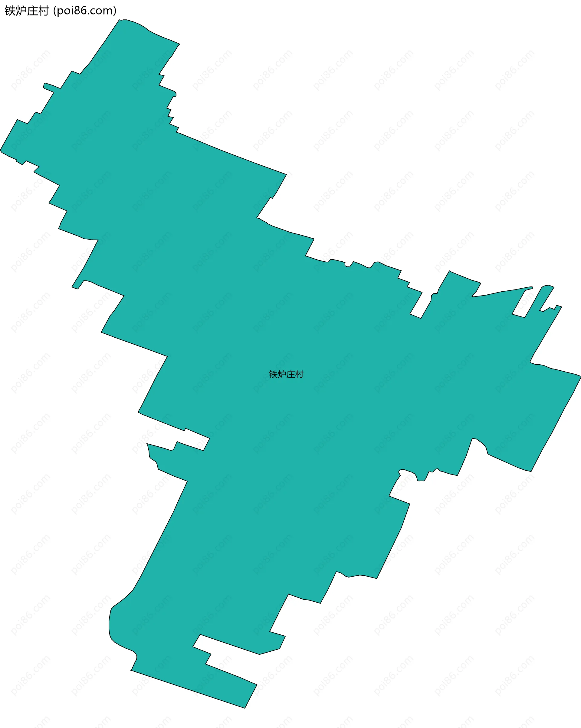 铁炉庄村边界地图