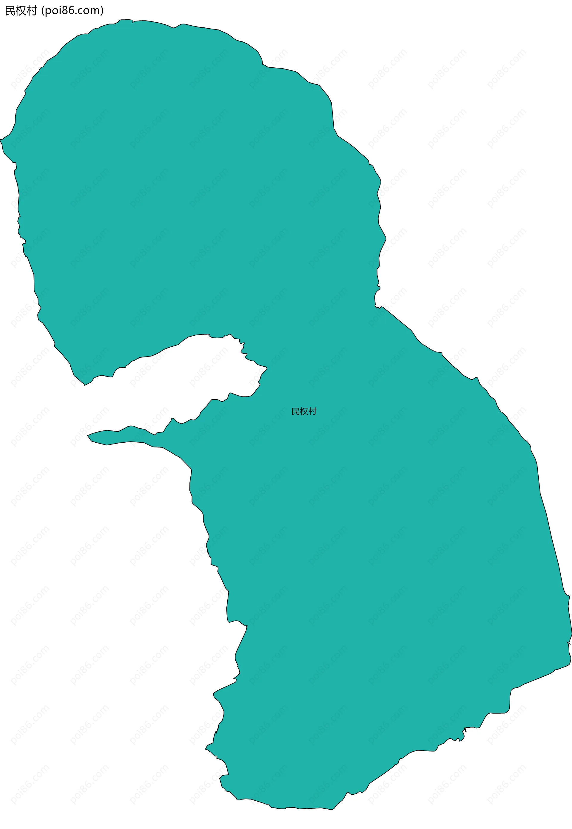 民权村边界地图