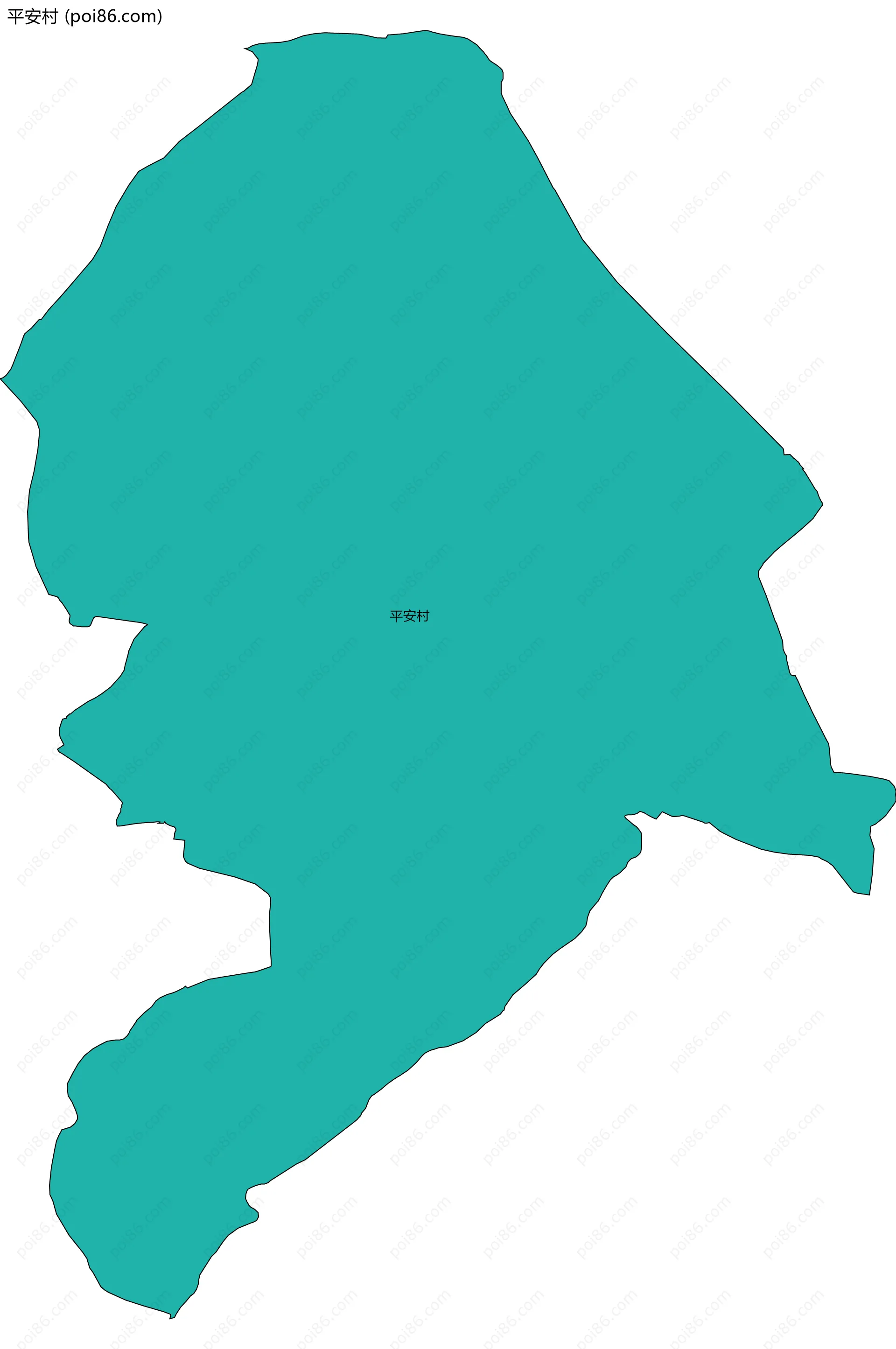 平安村边界地图