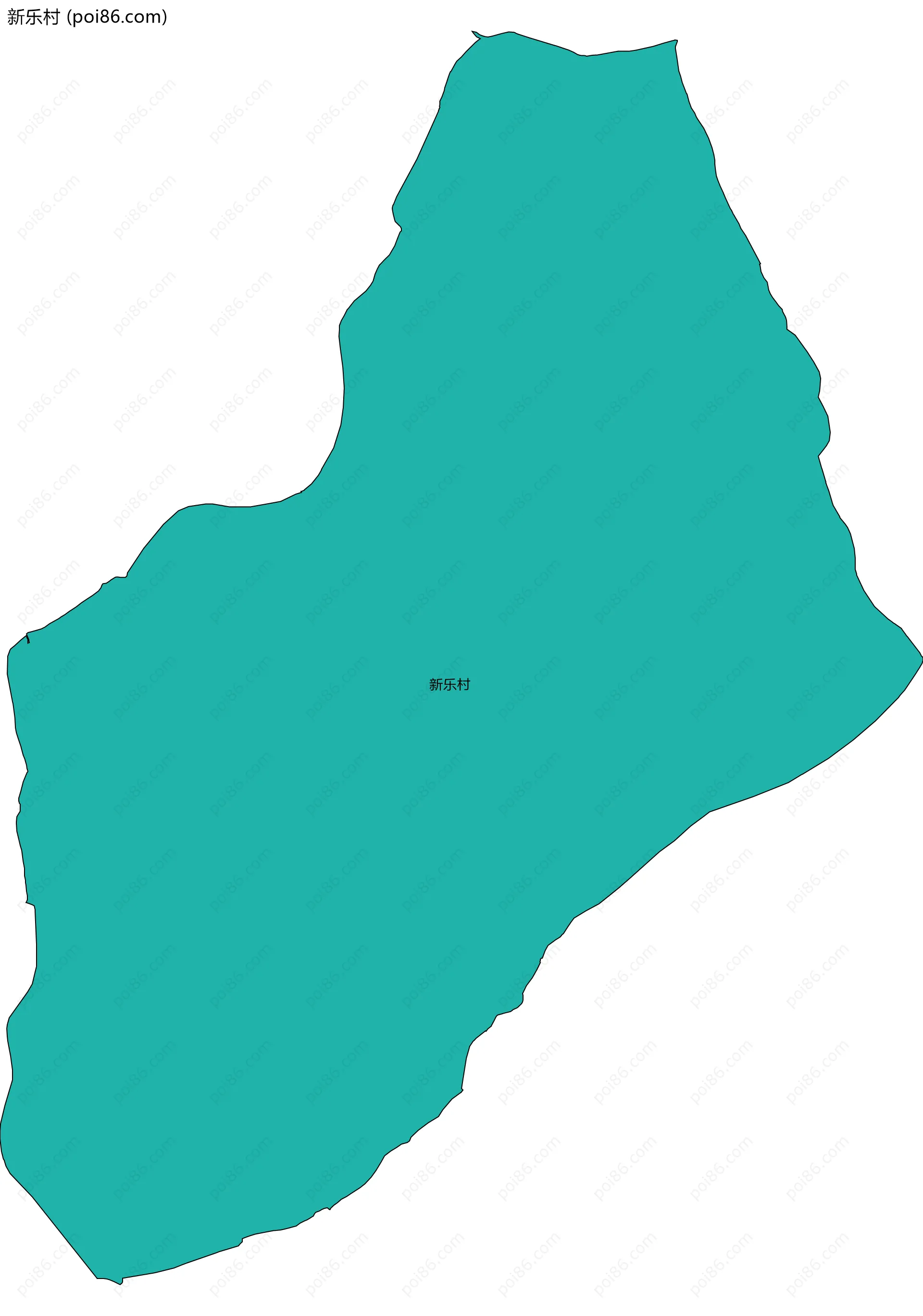 新乐村边界地图