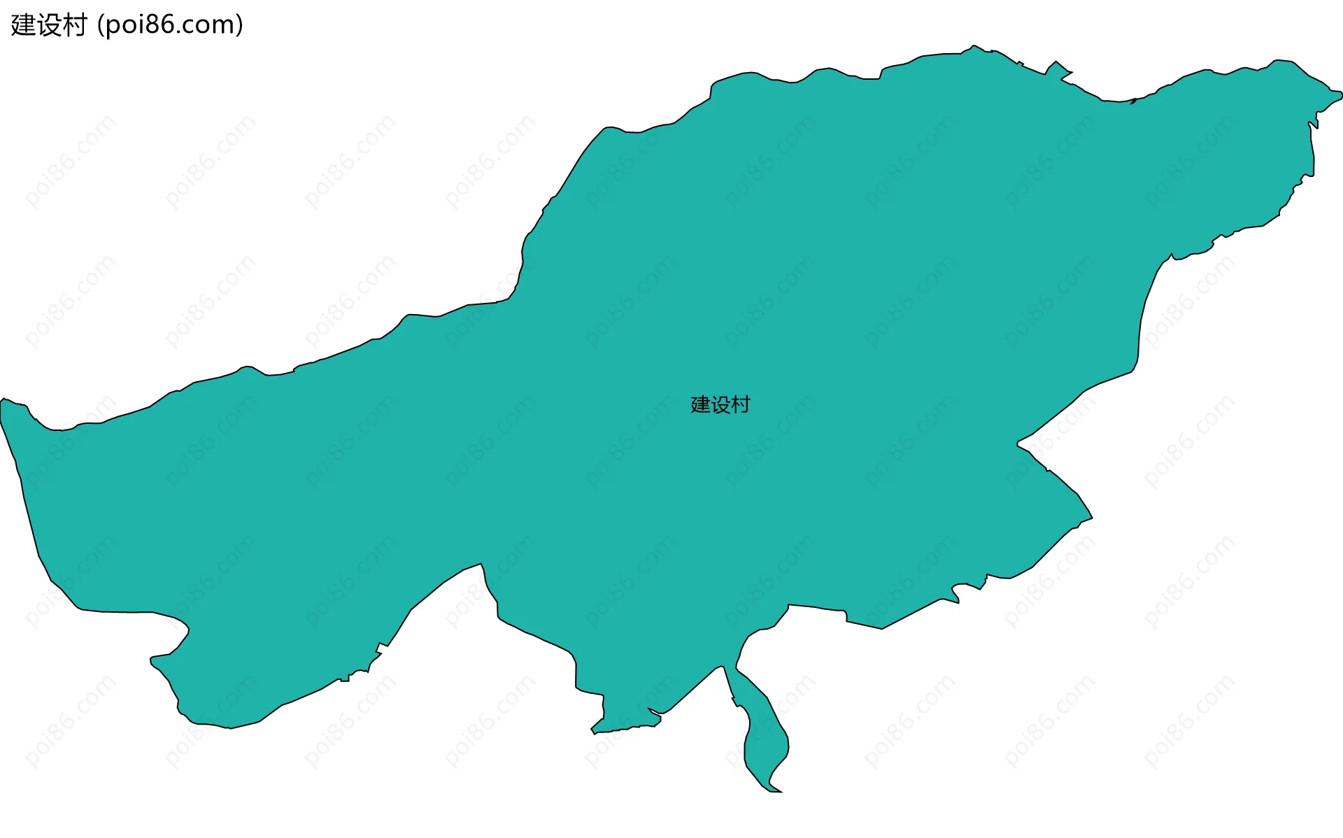 建设村边界地图