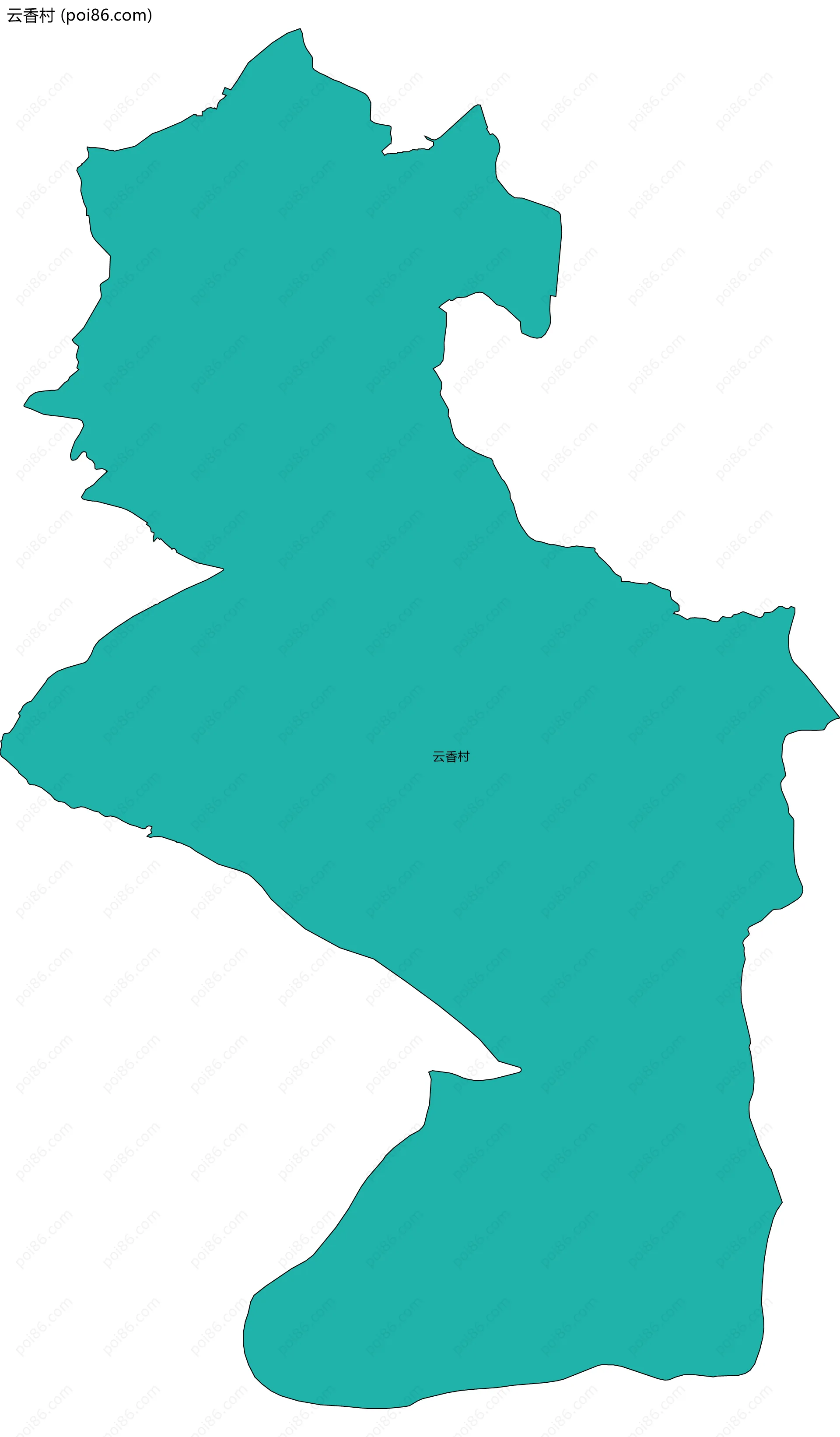 云香村边界地图