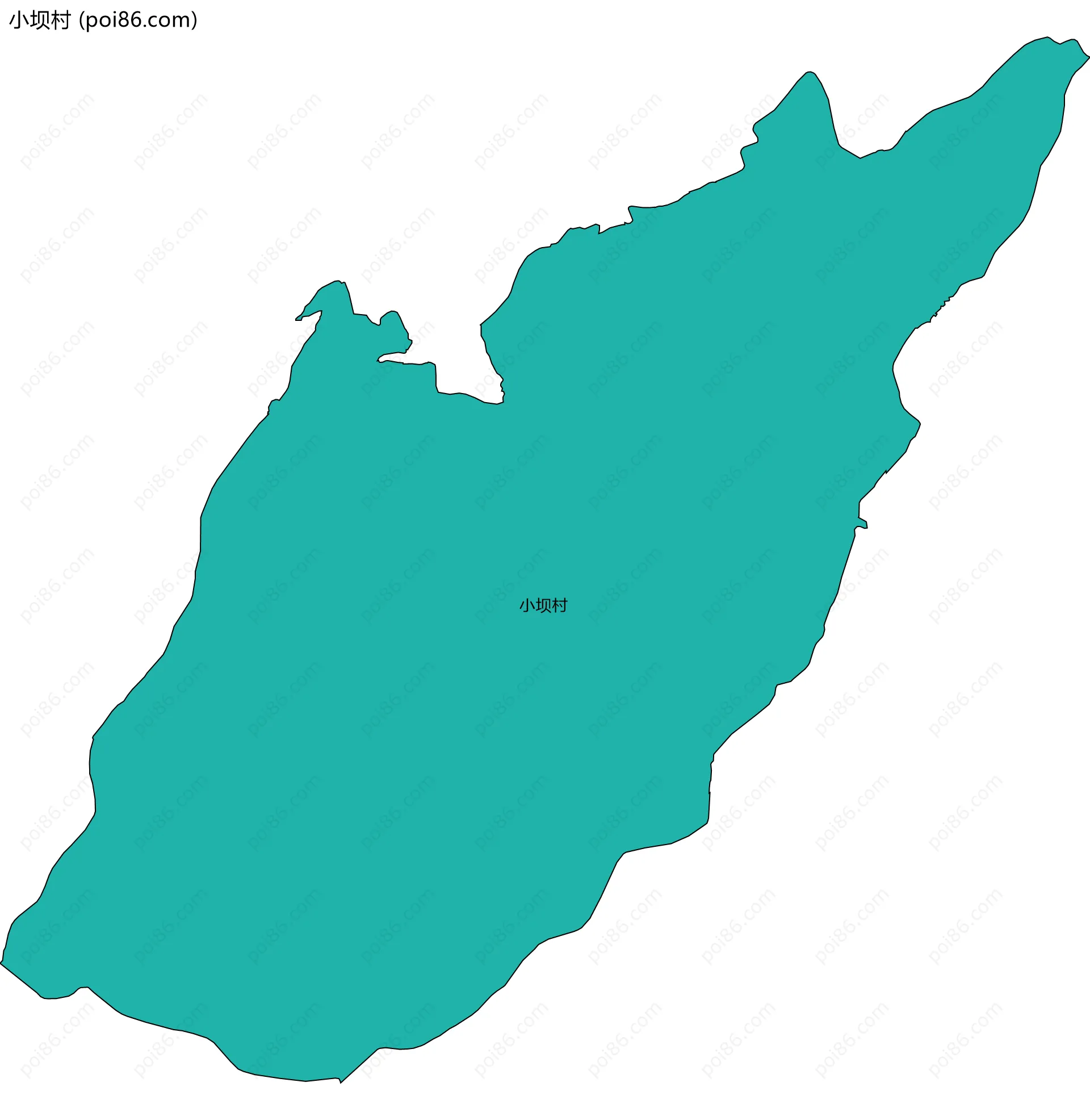 小坝村边界地图